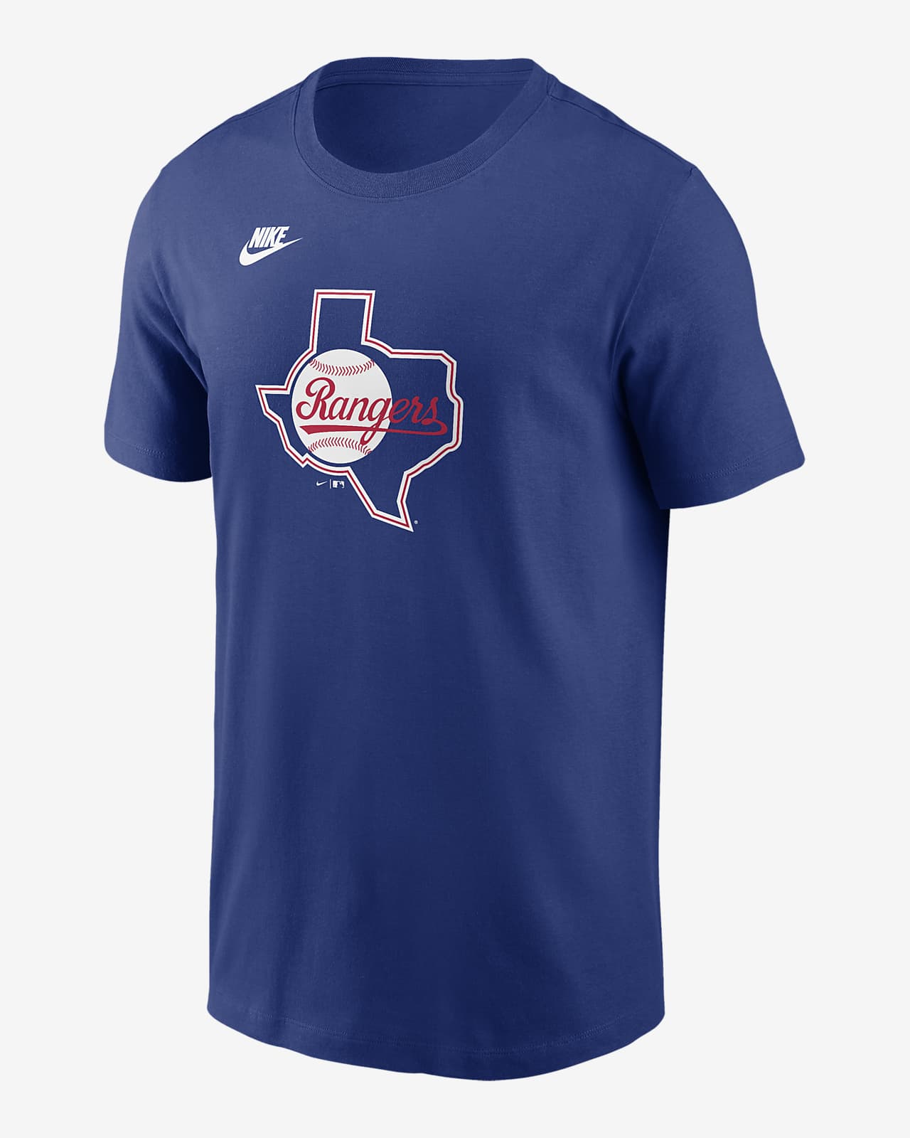 Playera Nike de la MLB para hombre Texas Rangers Cooperstown Logo