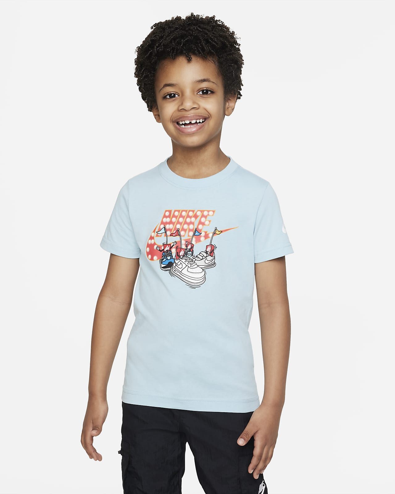 Nike Boxy Bumper Cars-T-shirt til mindre børn
