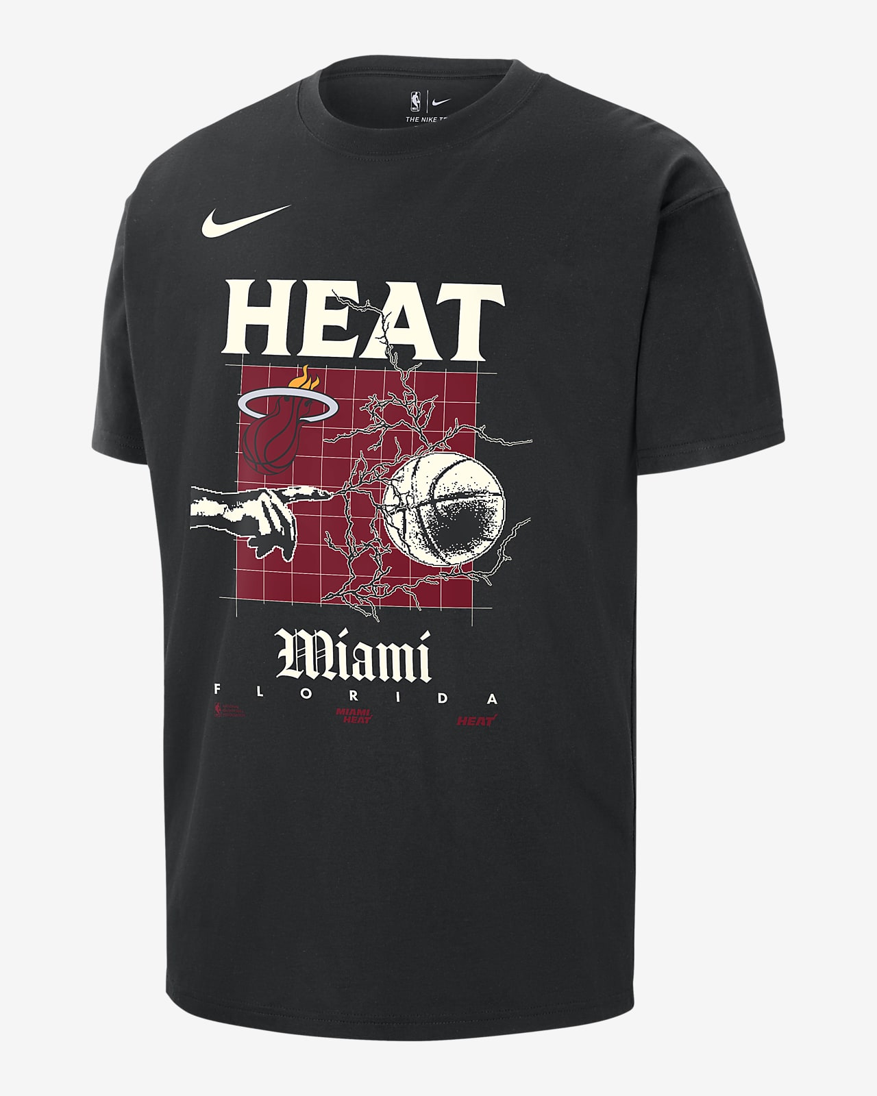 Miami Heat Courtside Nike NBA Max90-T-Shirt für Herren