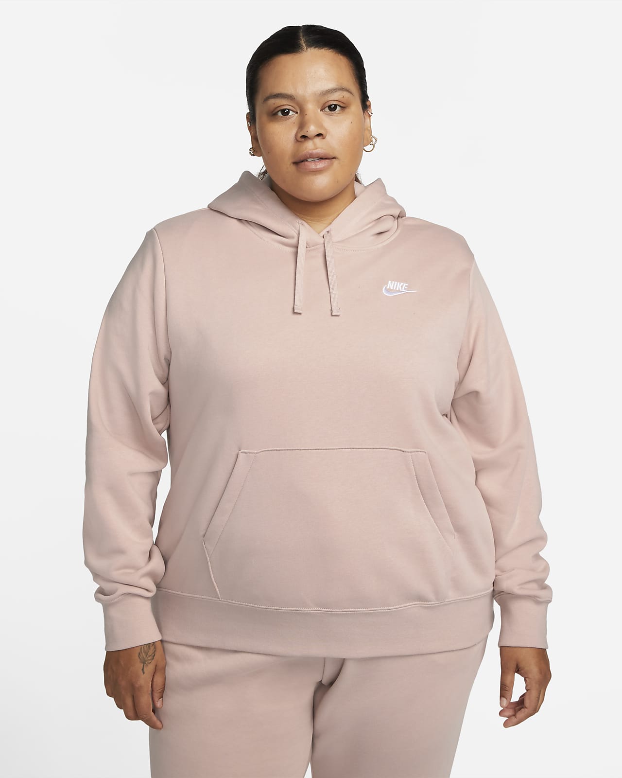 Nike Sportswear Club Fleece Hoodie voor dames (Plus Size)