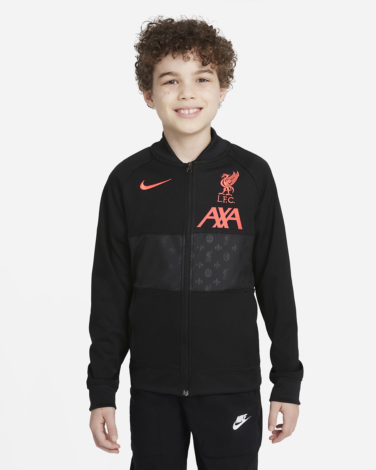 Veste de survêtement de football à zip Liverpool FC pour Enfant plus âgé
