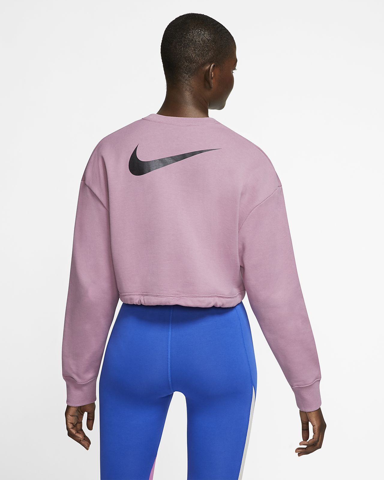 nike swoosh crop crew sweatshirt