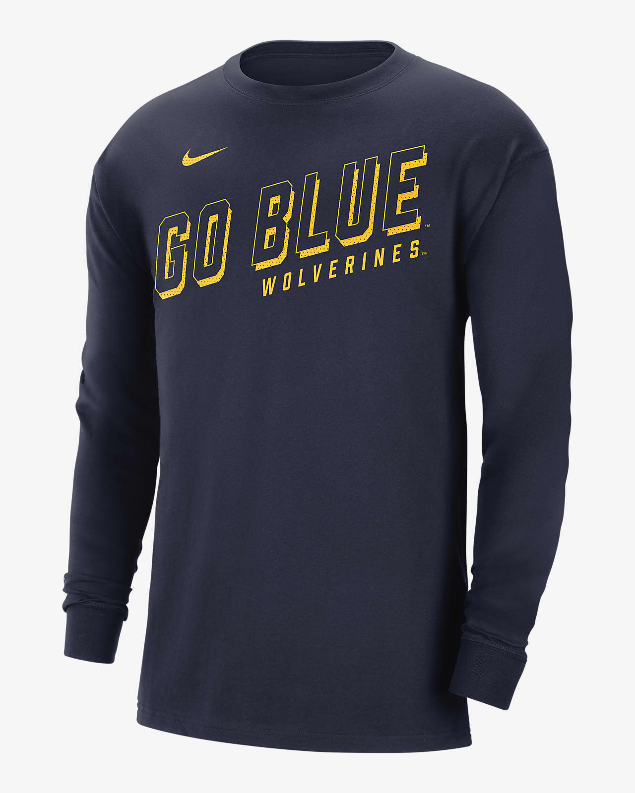 Michigan Men's Nike College Long-Sleeve Max90 T-Shirt
