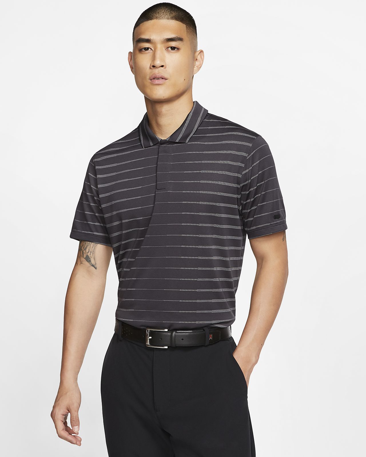 nike men's tiger woods dry stripe golf polo