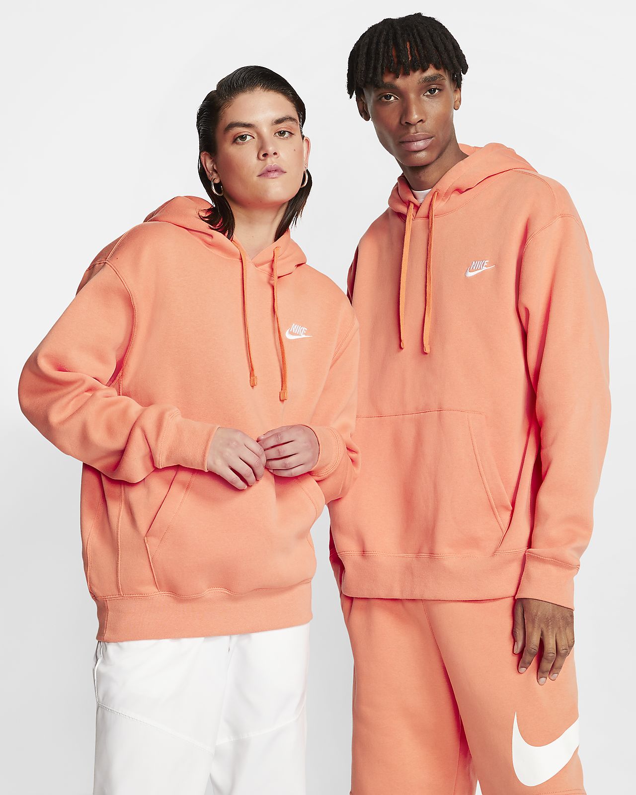 bright orange nike hoodie