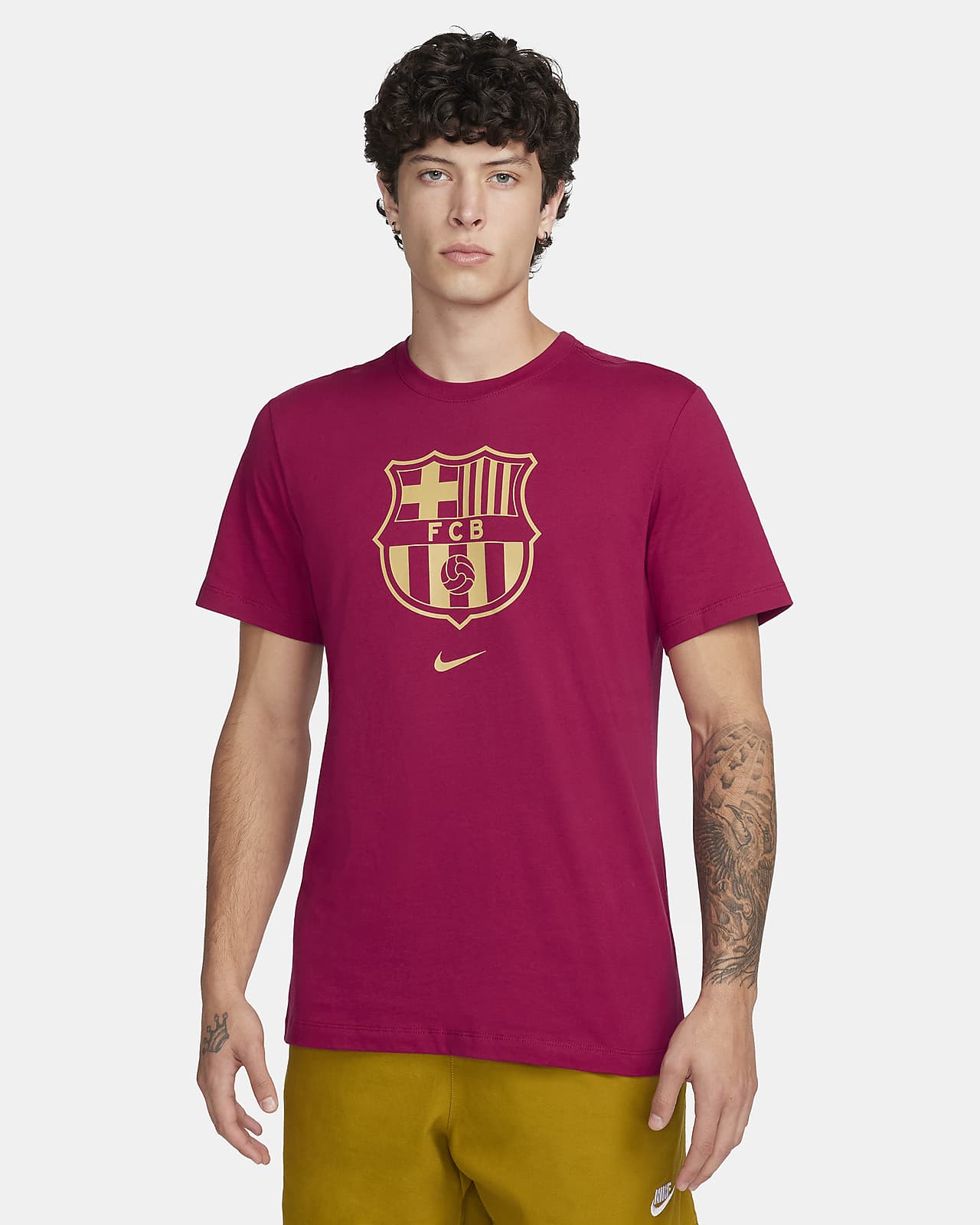 Tee-shirt de football FC Barcelona Crest pour Homme