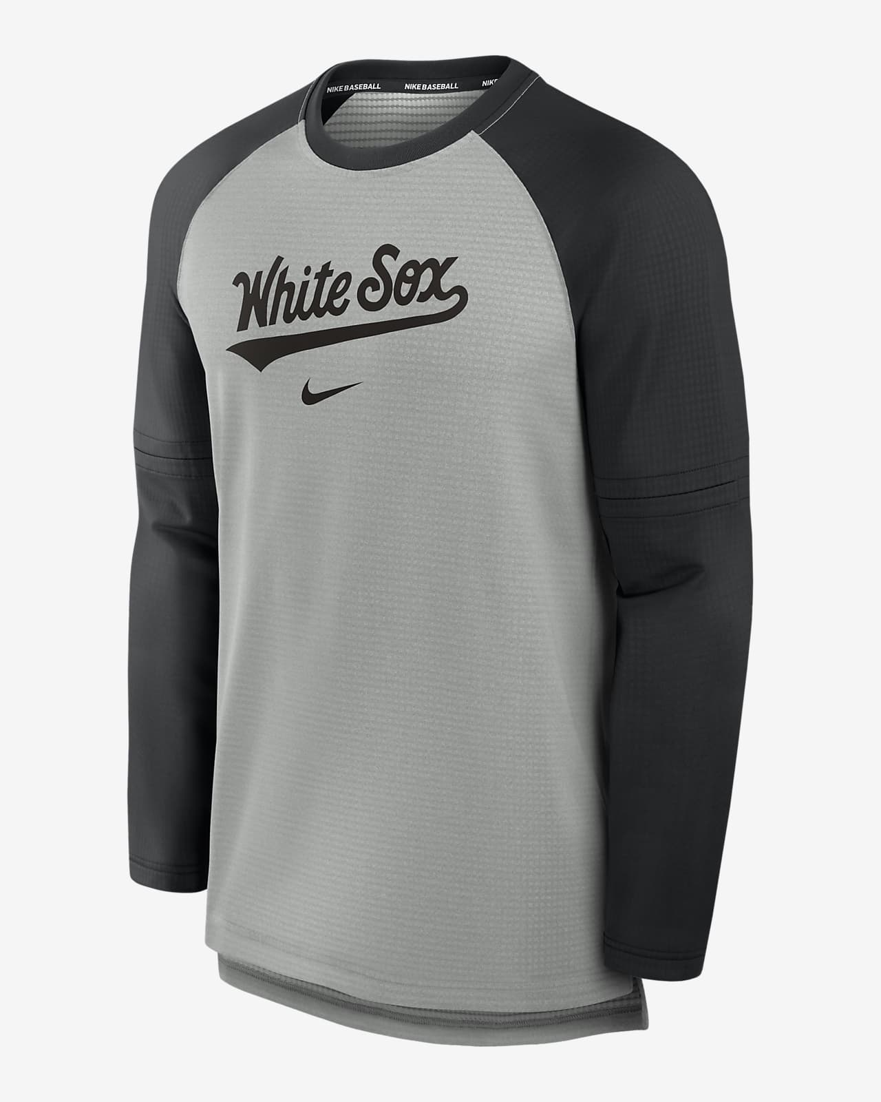 Playera de manga larga Nike Breathe de la MLB para hombre Chicago White Sox Authentic Collection Game Time
