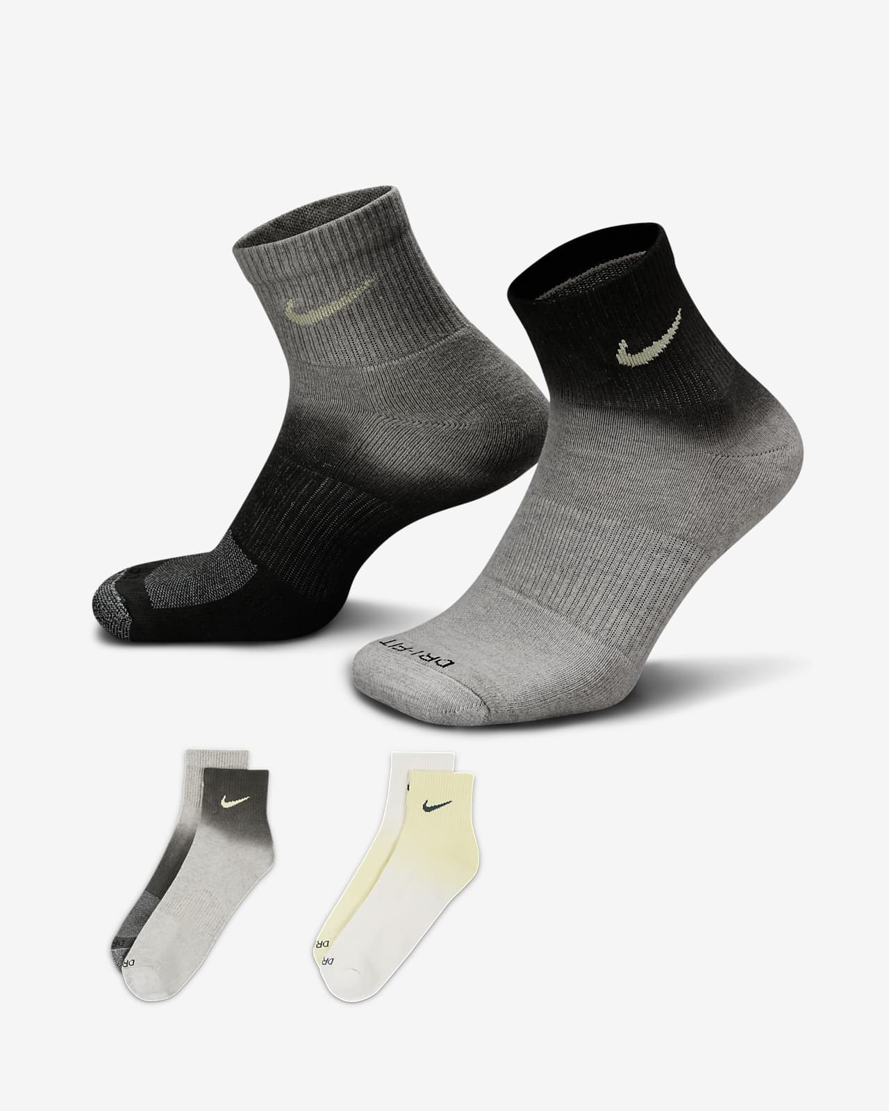 Polstrované kotníkové ponožky Nike Everyday Plus (2 páry)