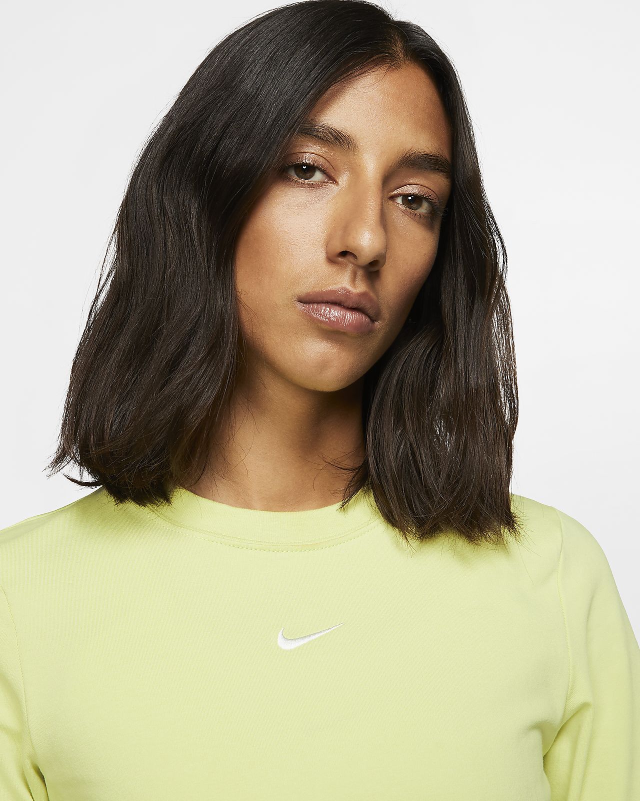 women's nike sportswear essential crop long sleeve top