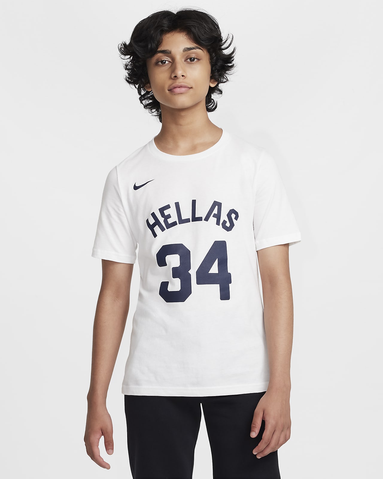 Playera de básquetbol Nike para niños talla grande Giannis Antetokounmpo Greece