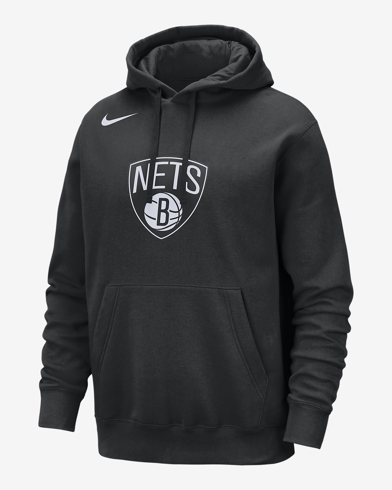 Ανδρικό φούτερ με κουκούλα Nike NBA Μπρούκλιν Νετς Club