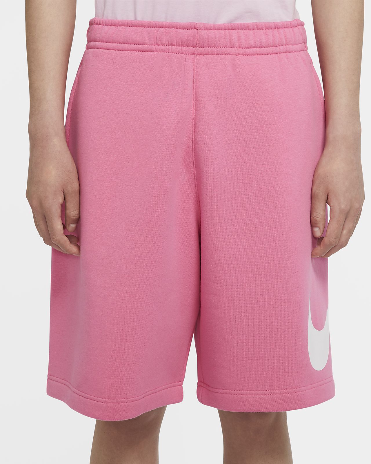 nike men's sportswear club fleece sweatshorts pink