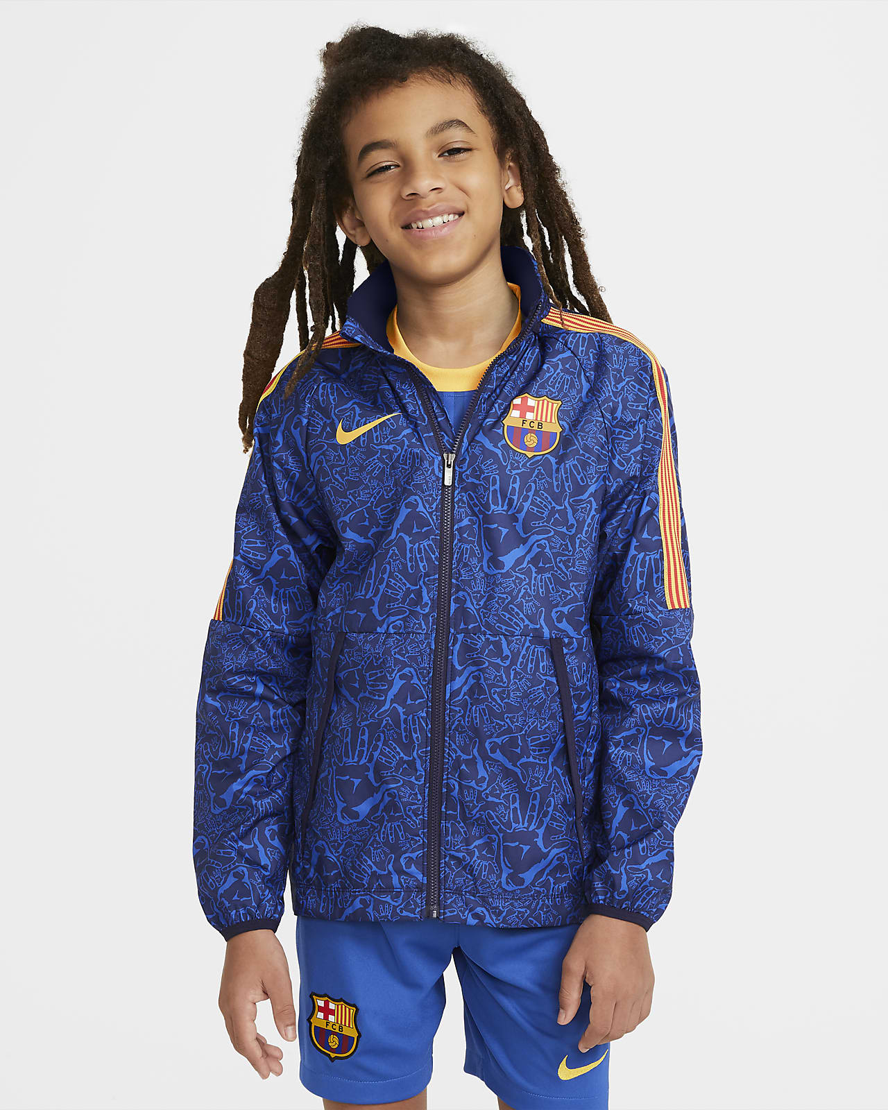 F.C. Barcelona AWF Older Kids' Football Jacket