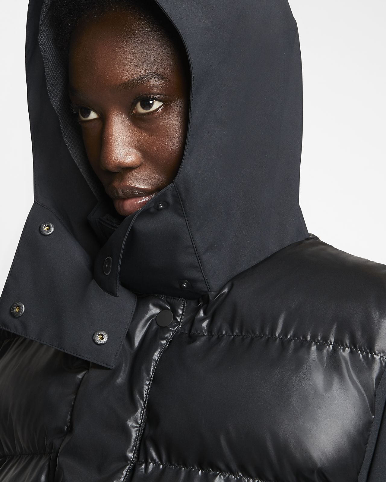 nike hooded jacket black