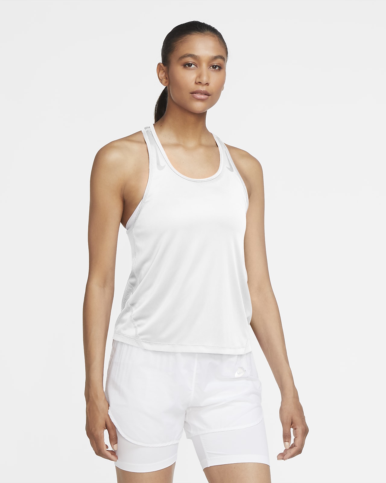 nike miler race crop tank