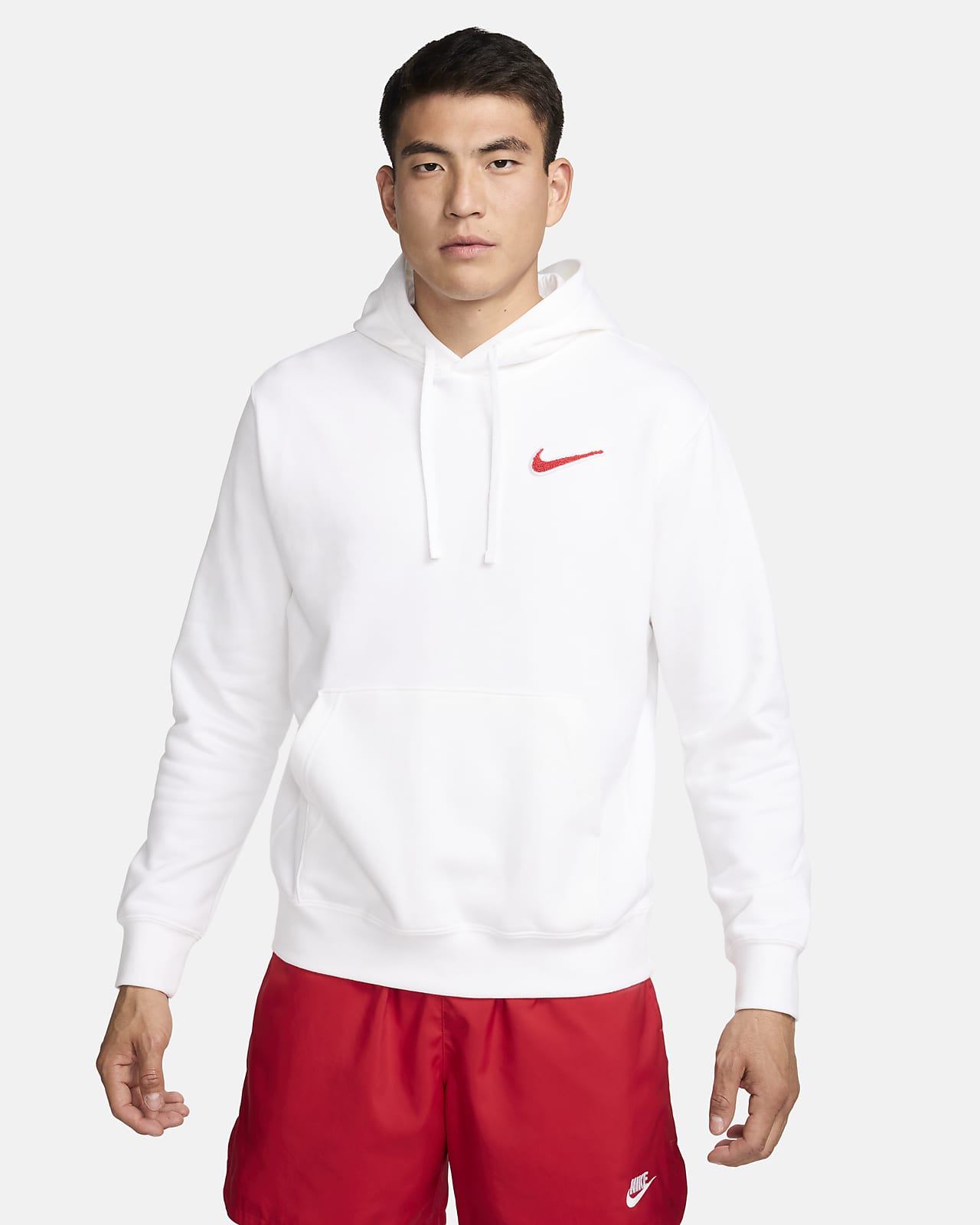 Nike Sportswear kapucnis, belebújós férfipulóver