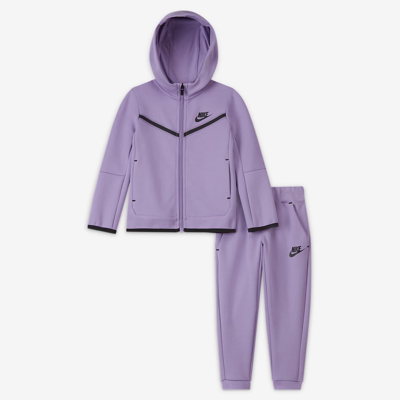 purple nike tech suit