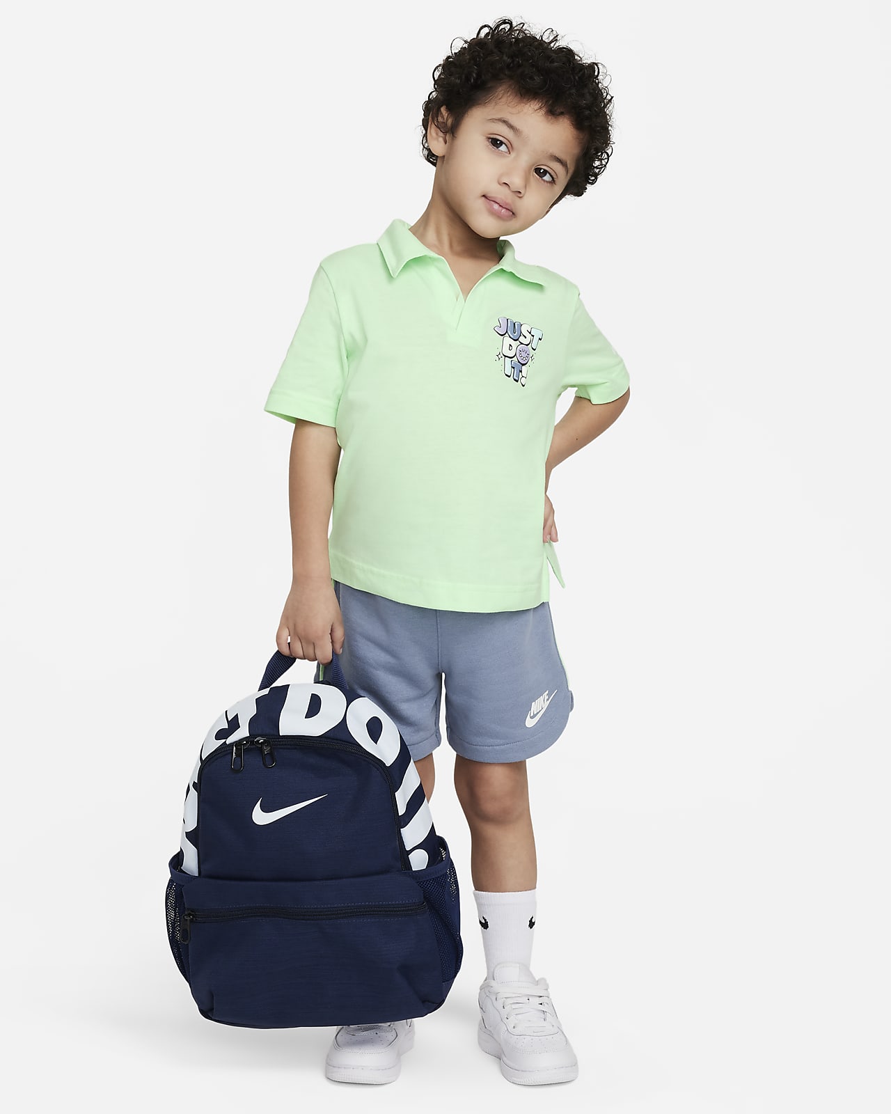 Conjunto de polo y shorts infantil Nike Sportswear Create Your Own Adventure