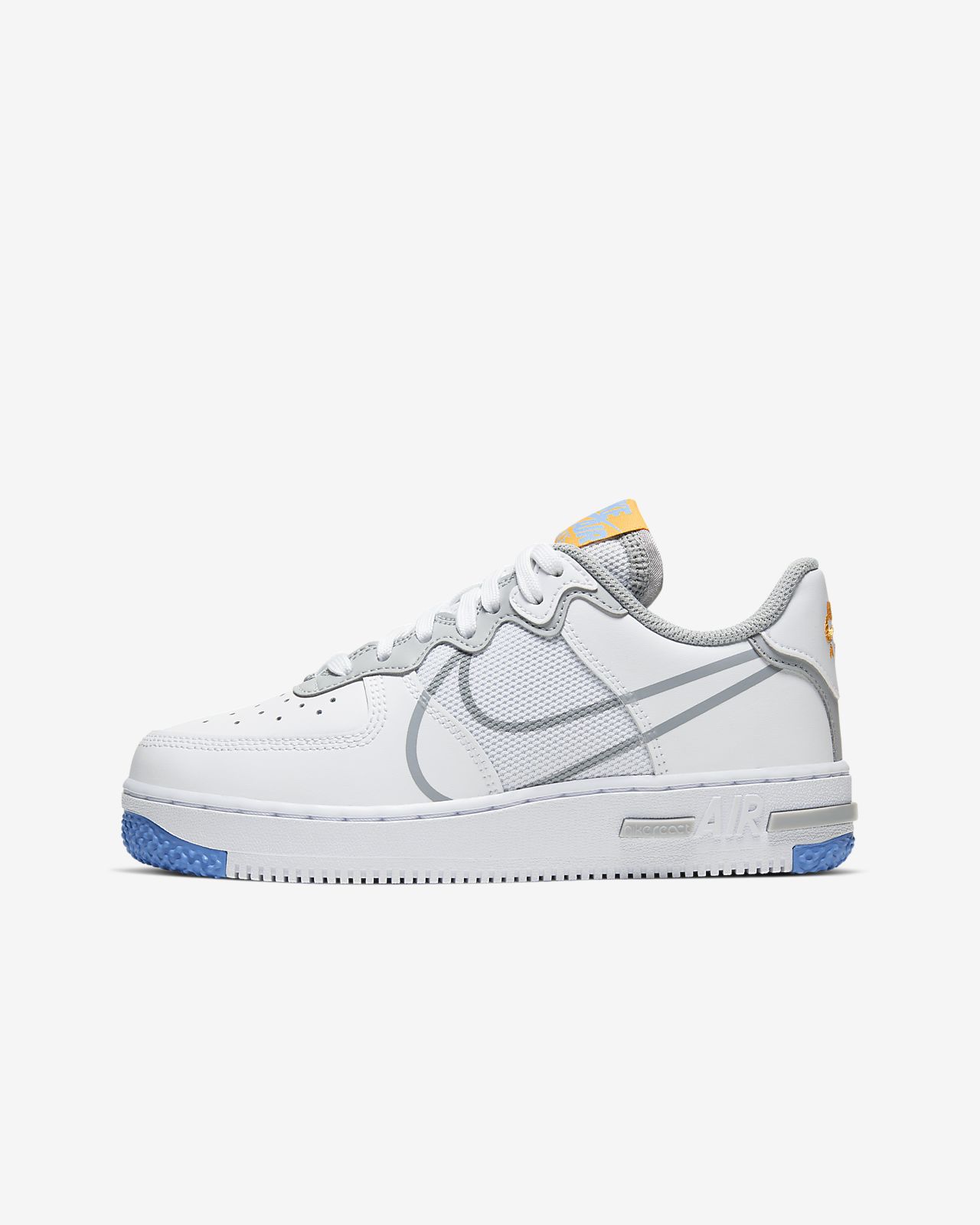 nike air force 1 react zwart