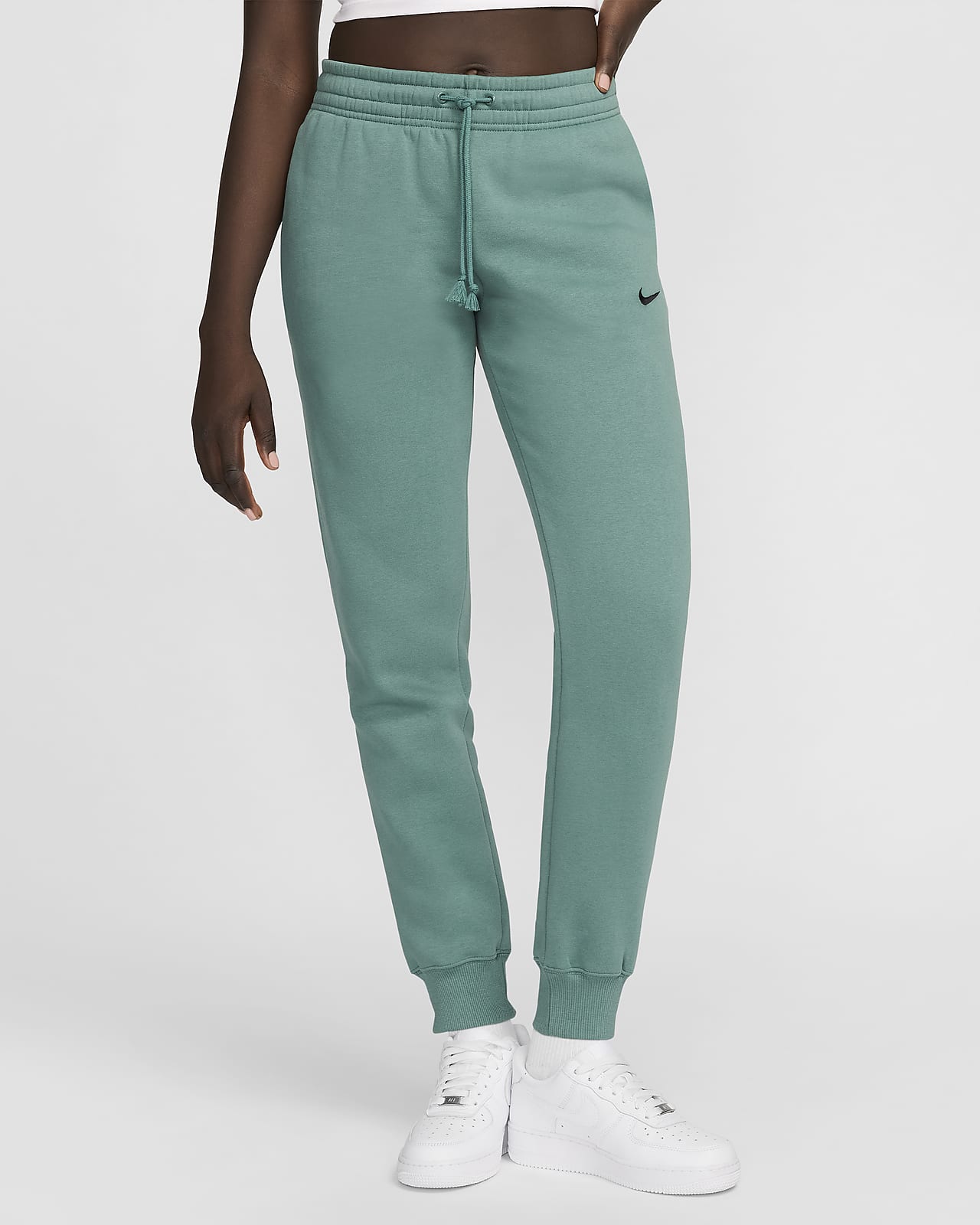 Pants de entrenamiento de tiro medio para mujer Nike Sportswear Phoenix Fleece