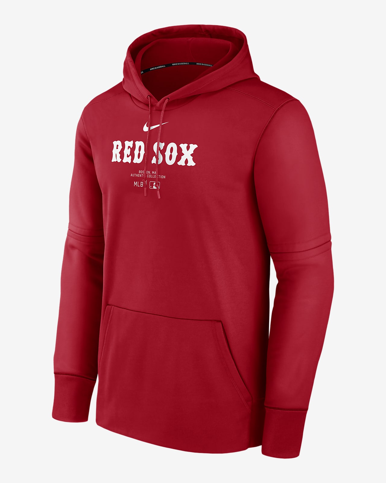 Boston Red Sox Authentic Collection Practice Men's Nike Therma MLB Pullover Hoodie