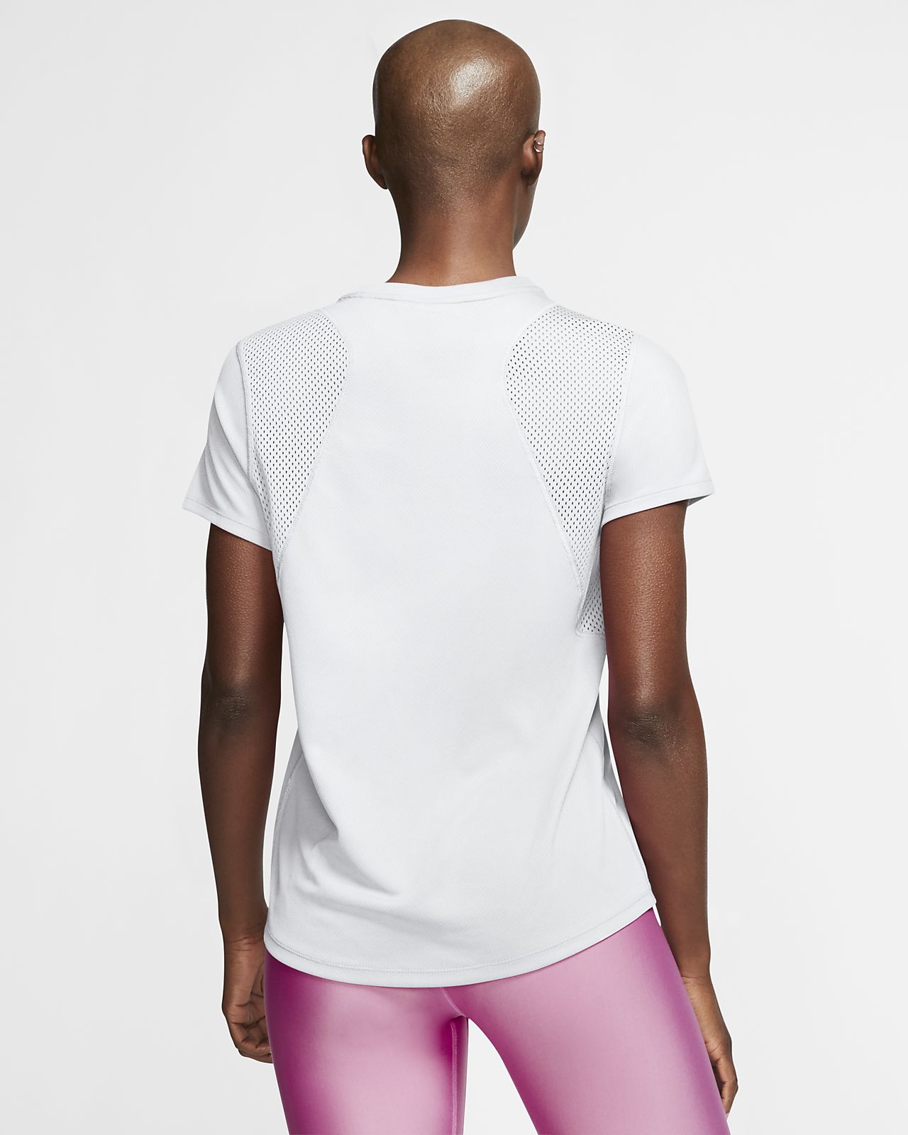 white nike running top