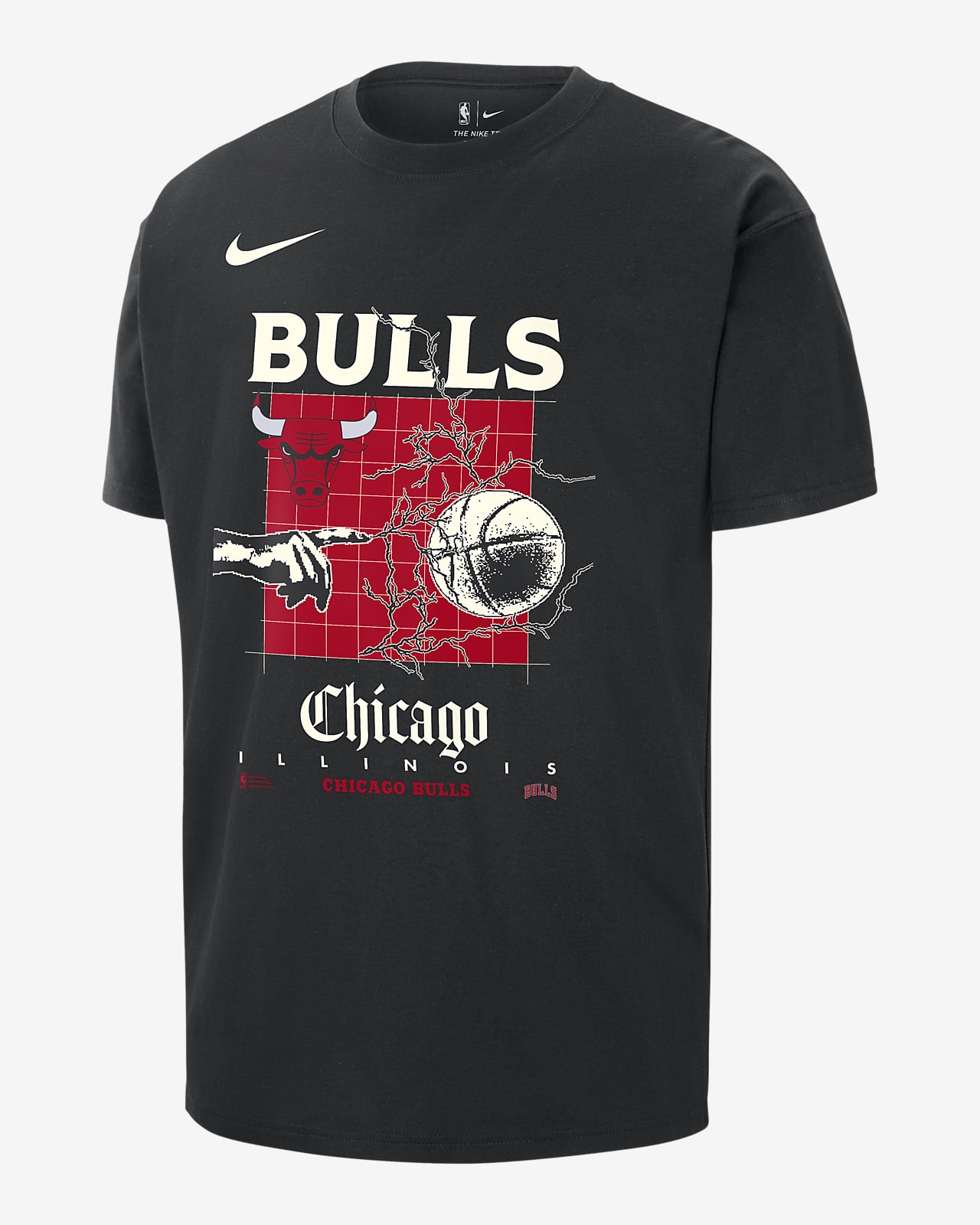 T-shirt Nike NBA Max90 Chicago Bulls Courtside pour homme