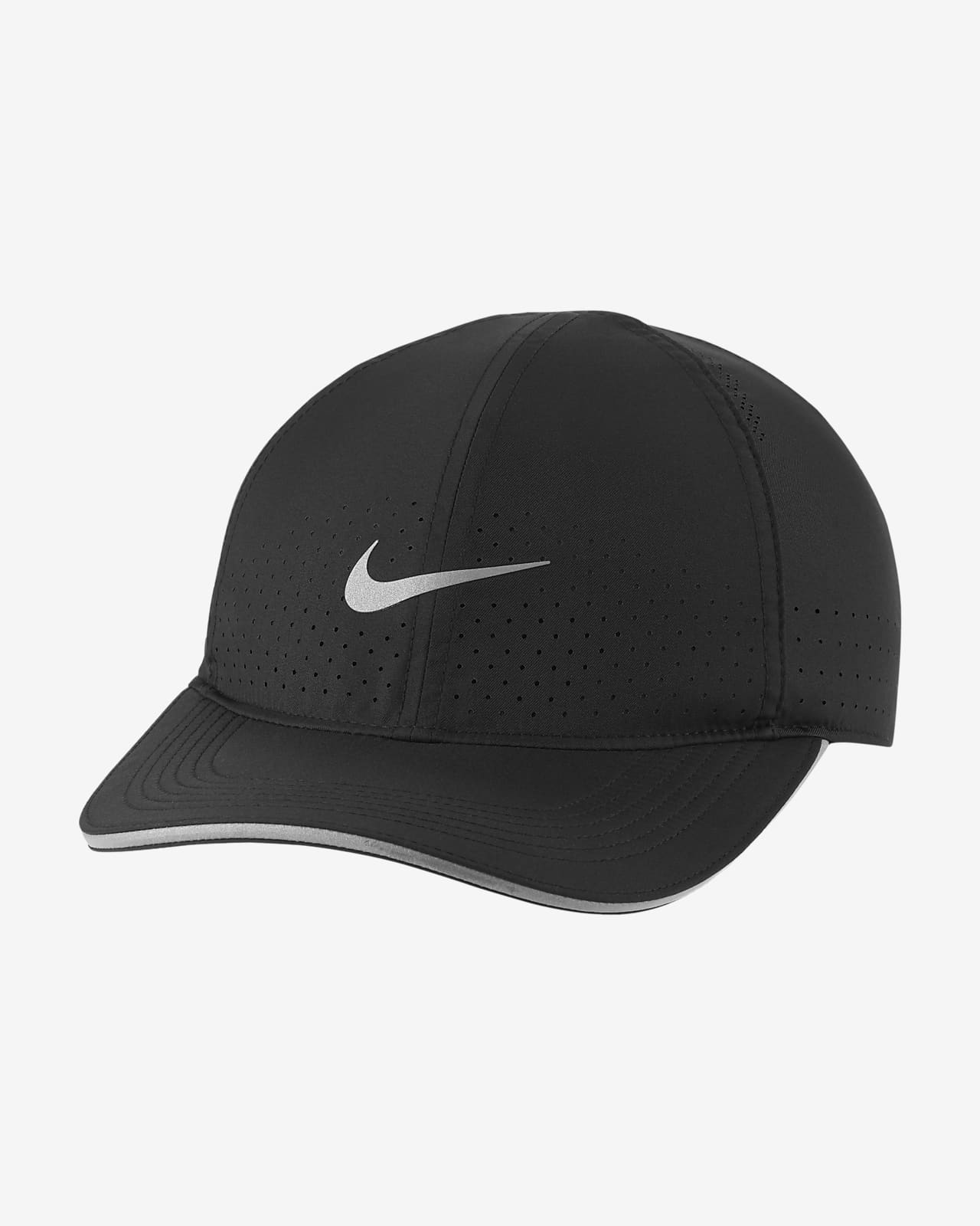 หมวกแก๊ปวิ่งแบบเจาะรูระบายอากาศ Nike Dri-FIT Aerobill Featherlight