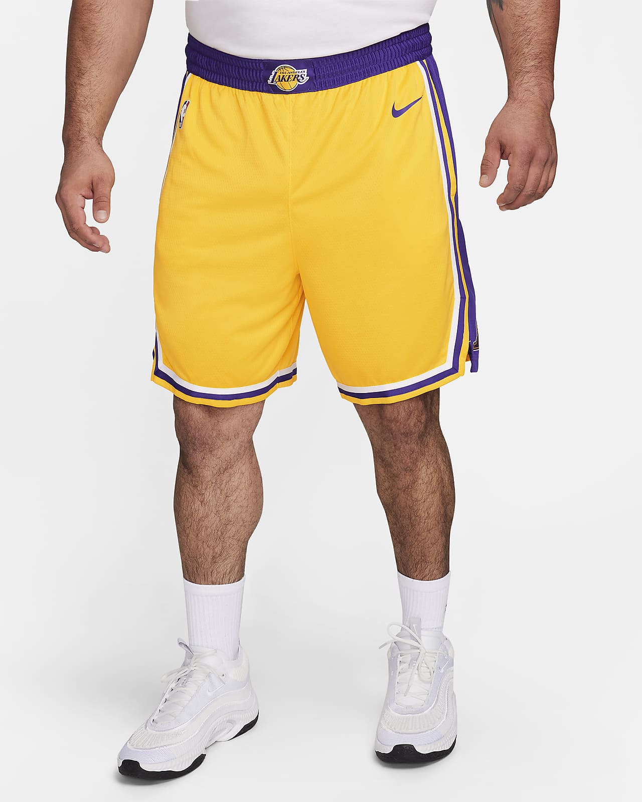 Los Angeles Lakers Icon Edition Men's Nike NBA Swingman Shorts. Nike IE