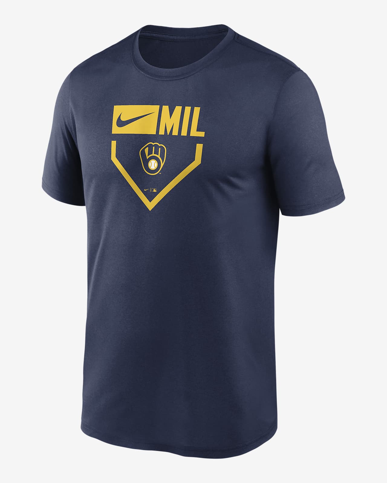 Milwaukee Brewers Home Plate Icon Legend Men's Nike Dri-FIT MLB T-Shirt