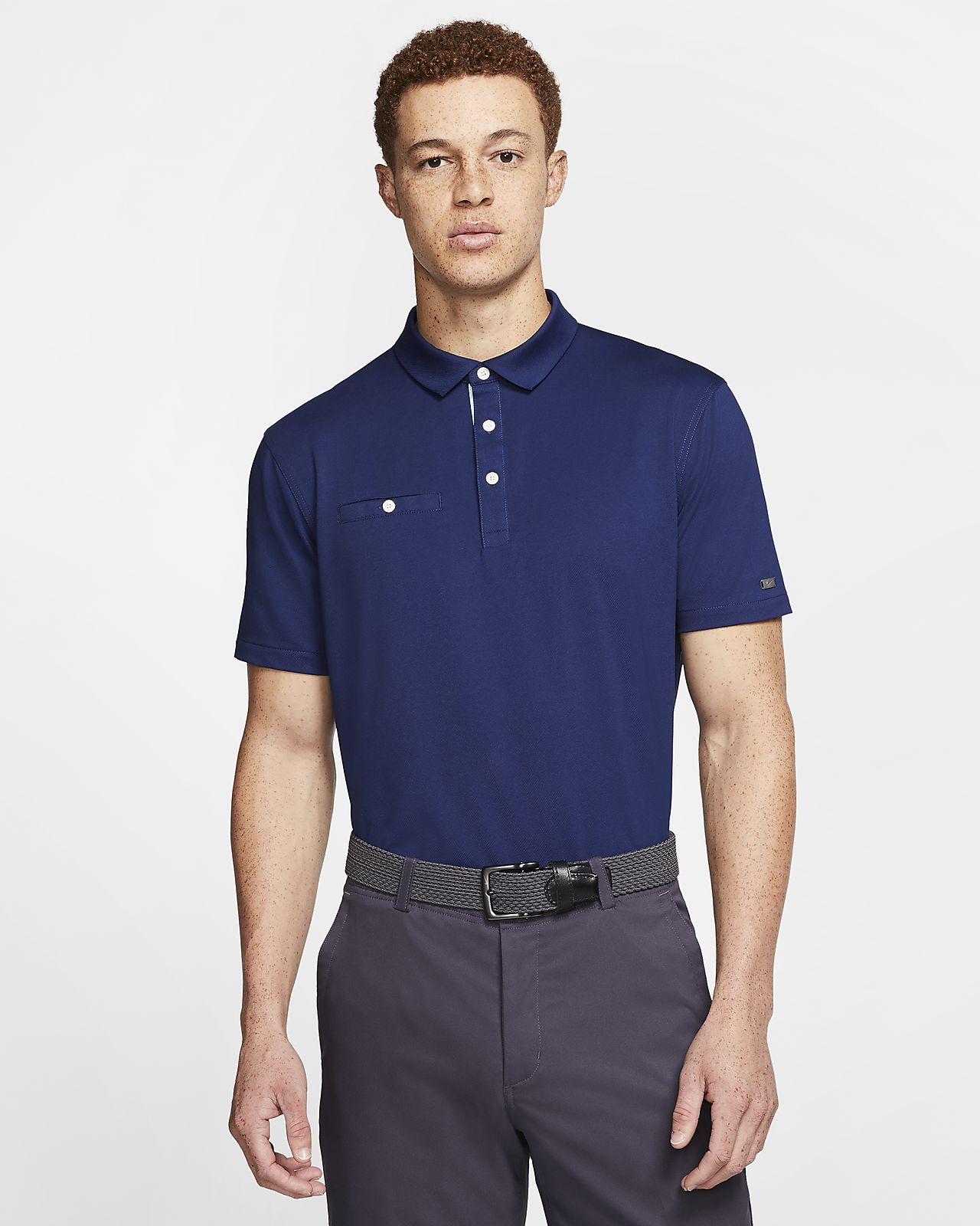 nike no collar golf shirt