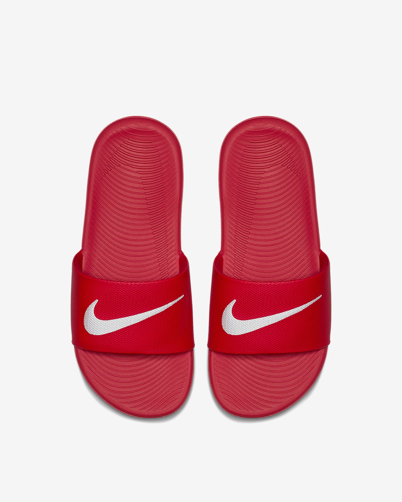 all red nike sandals