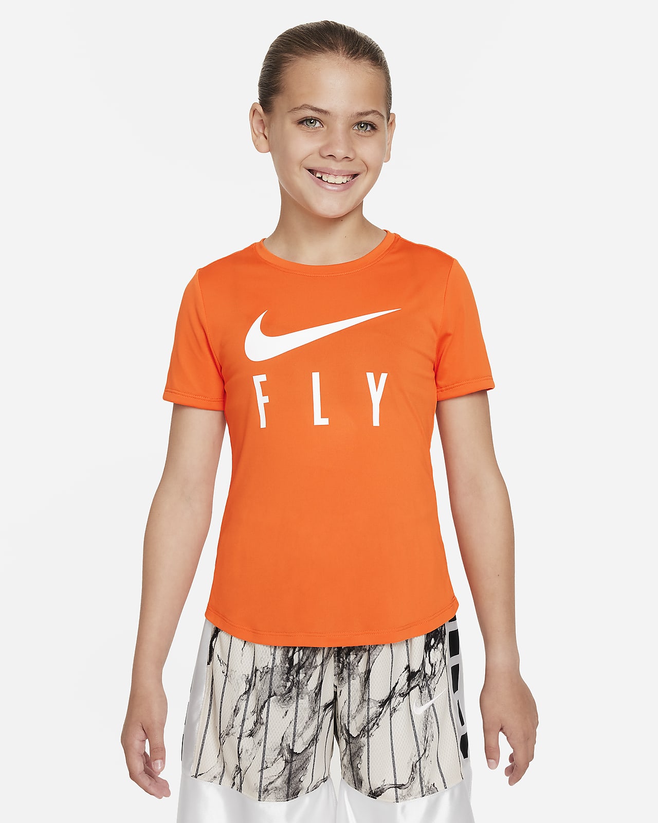 Nike Dri-FIT One Swoosh Fly Big Kids' (Girls') T-Shirt