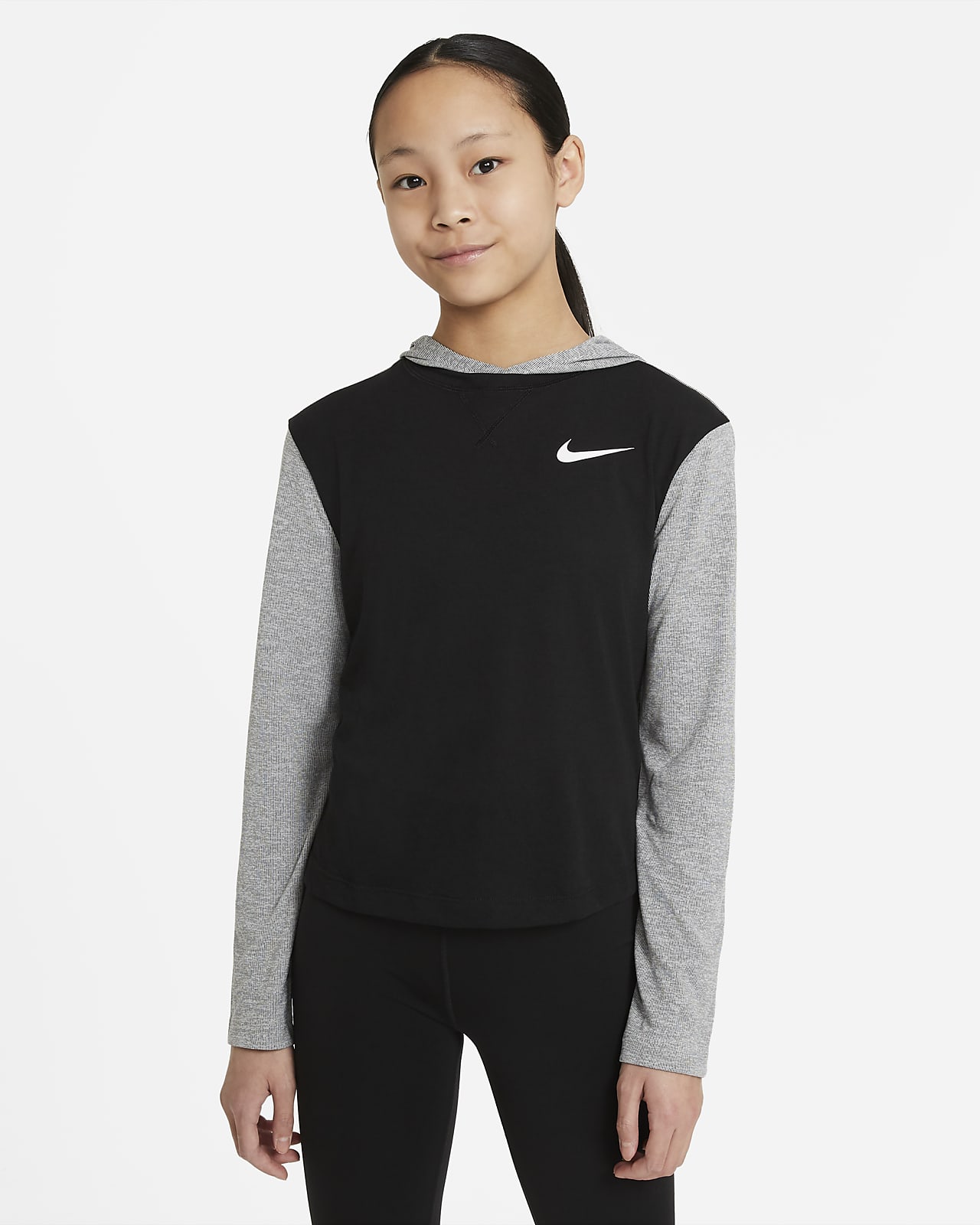 nike dri fit hooded long sleeve