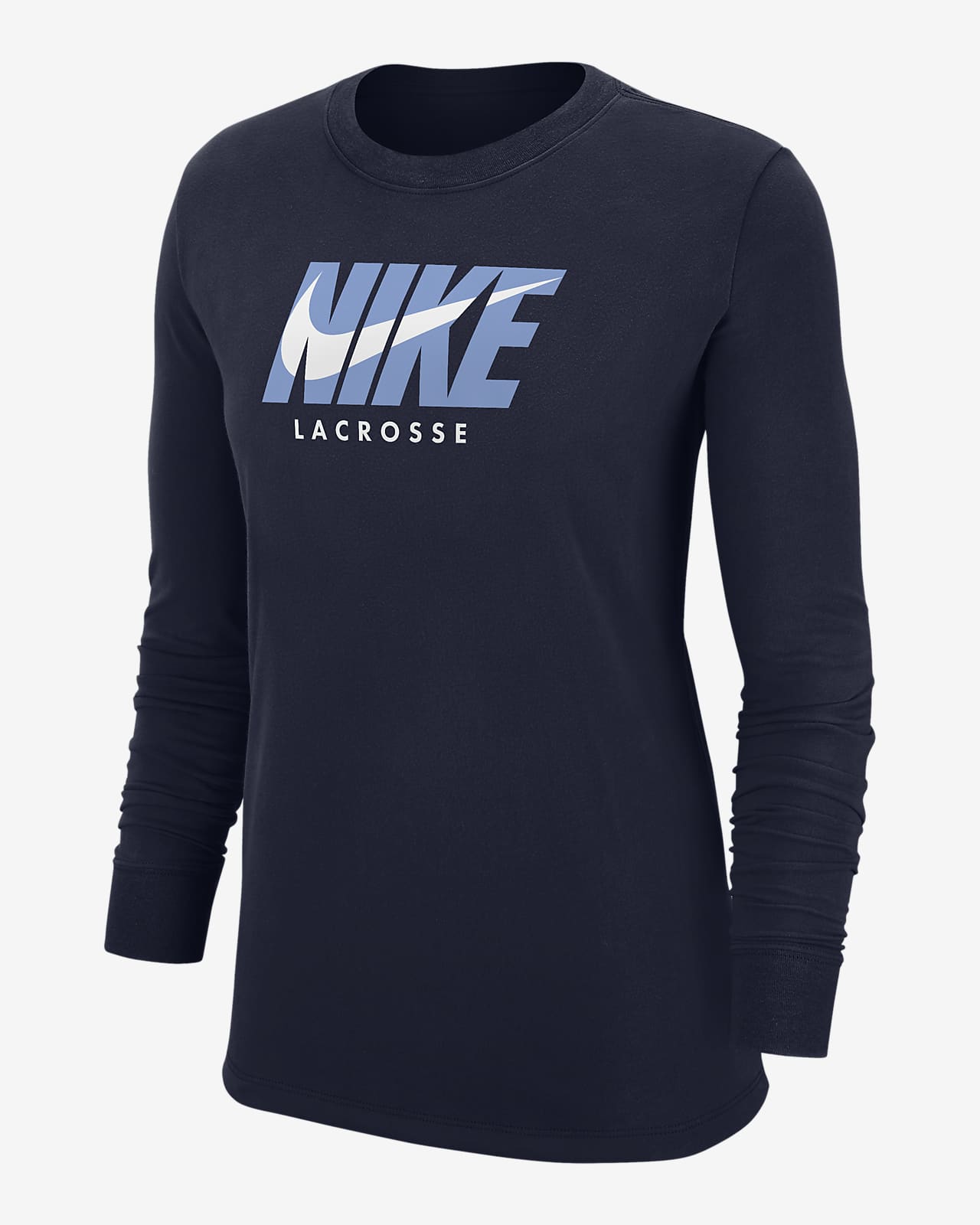 Playera de lacrosse de manga larga para mujer Nike