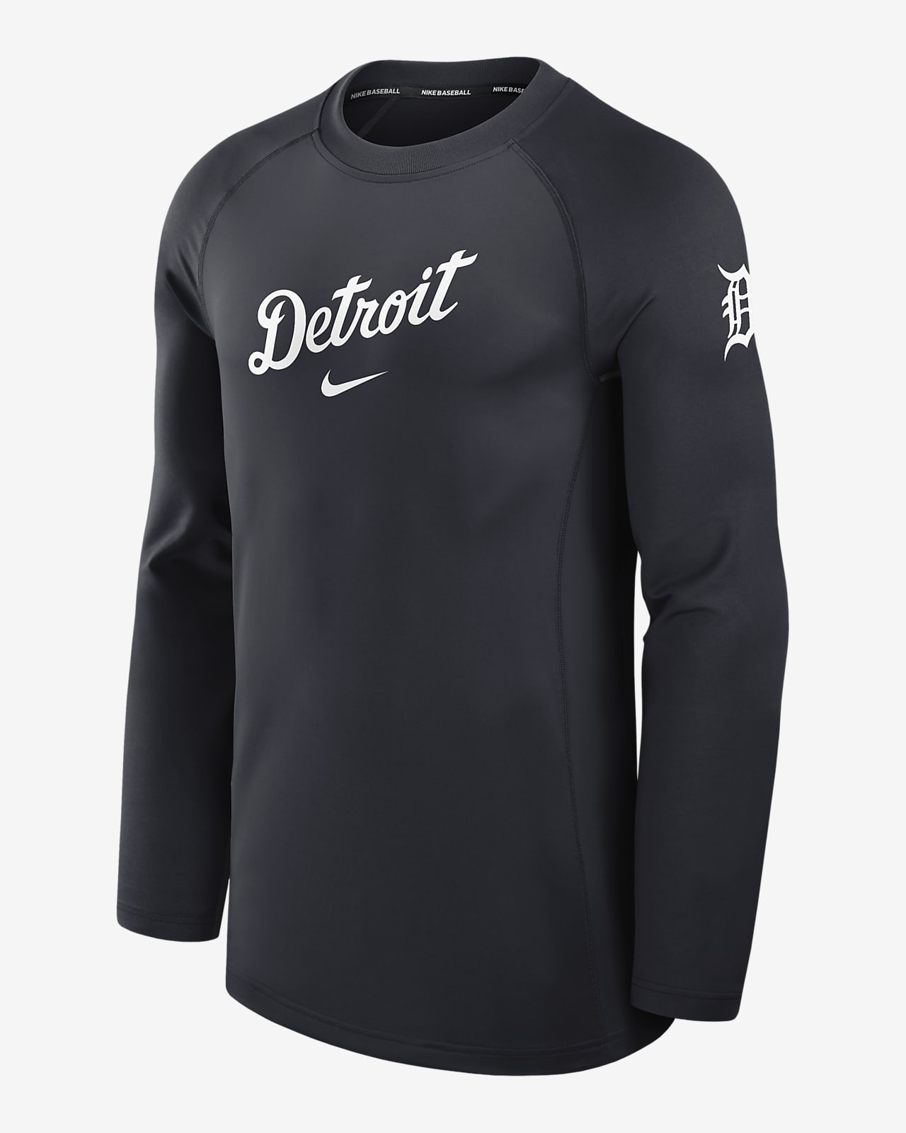 Detroit Tigers Authentic Collection Game Time Men's Nike Dri-FIT MLB Long-Sleeve T-Shirt
