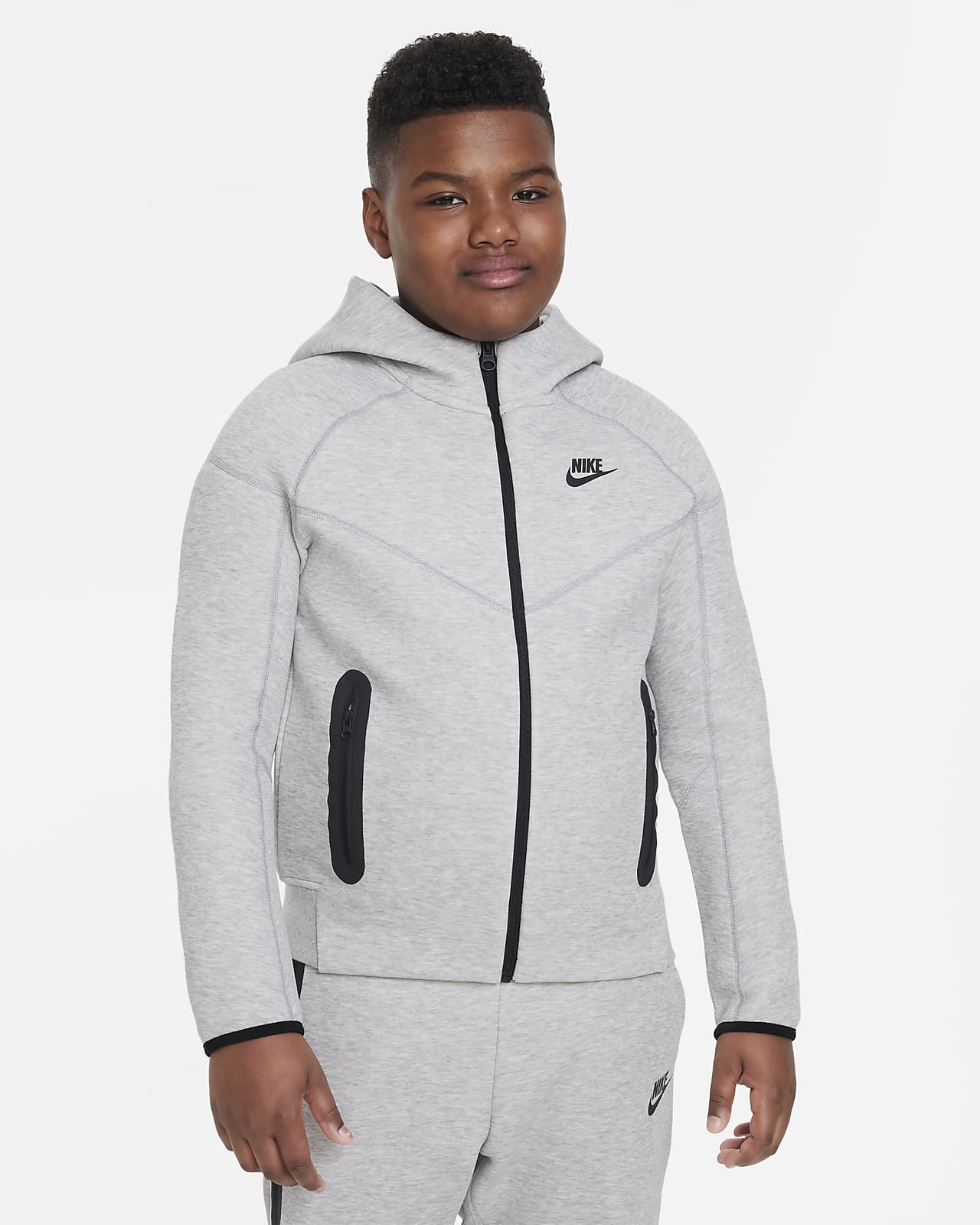 Nike Sportswear Tech Fleece Older Kids' (Boys') Full-Zip Hoodie ...