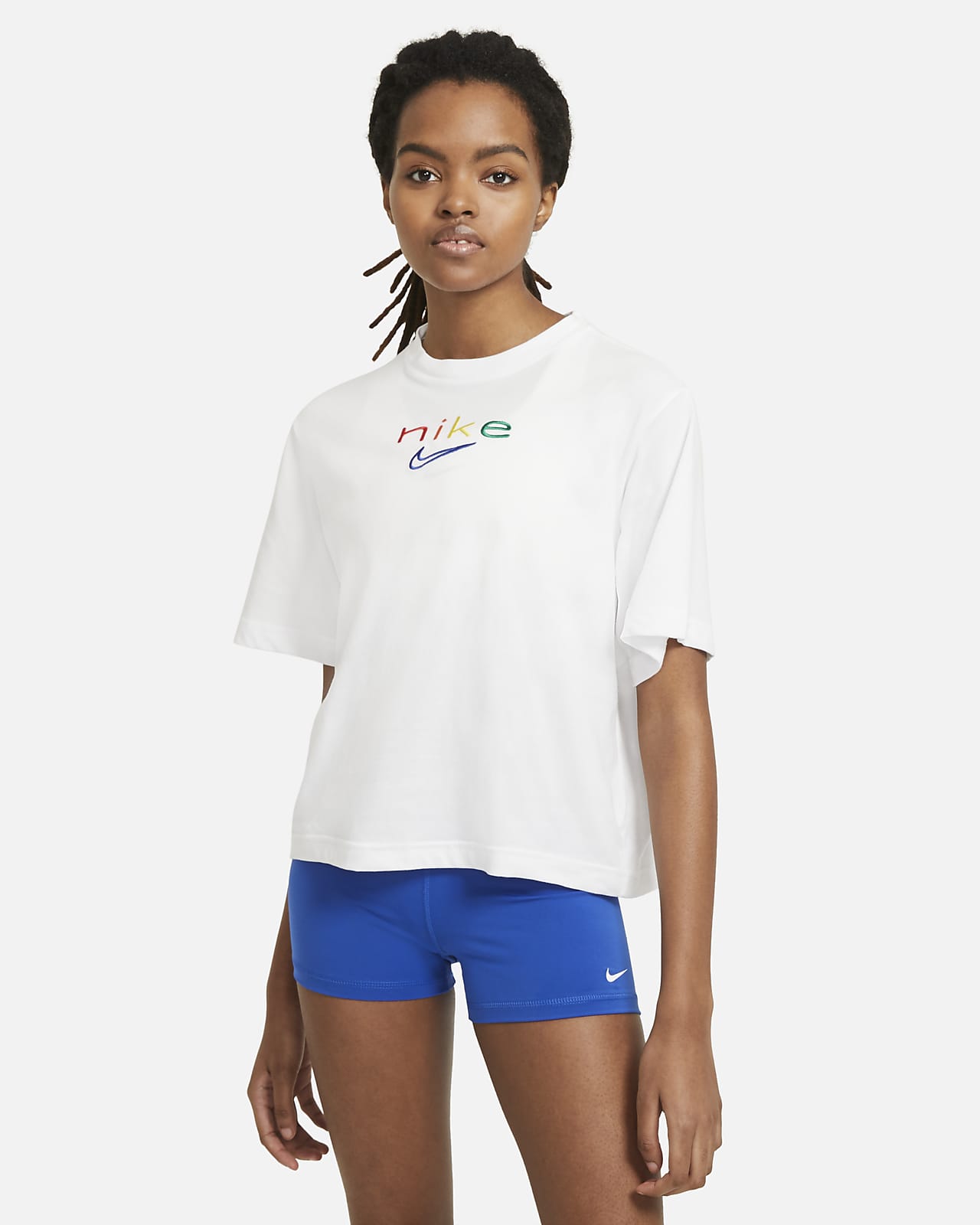 Nike Dri-FIT Women's Boxy Rainbow Training T-Shirt