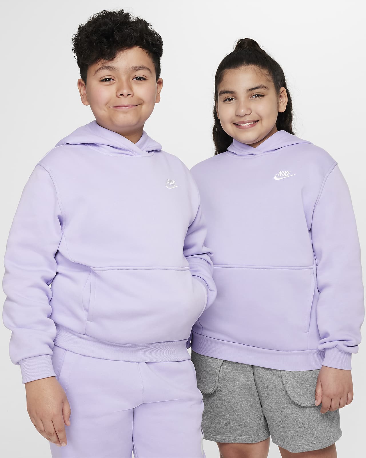 Sudadera con gorro sin cierre para niños talla grande (talla amplia) Nike Sportswear Club Fleece