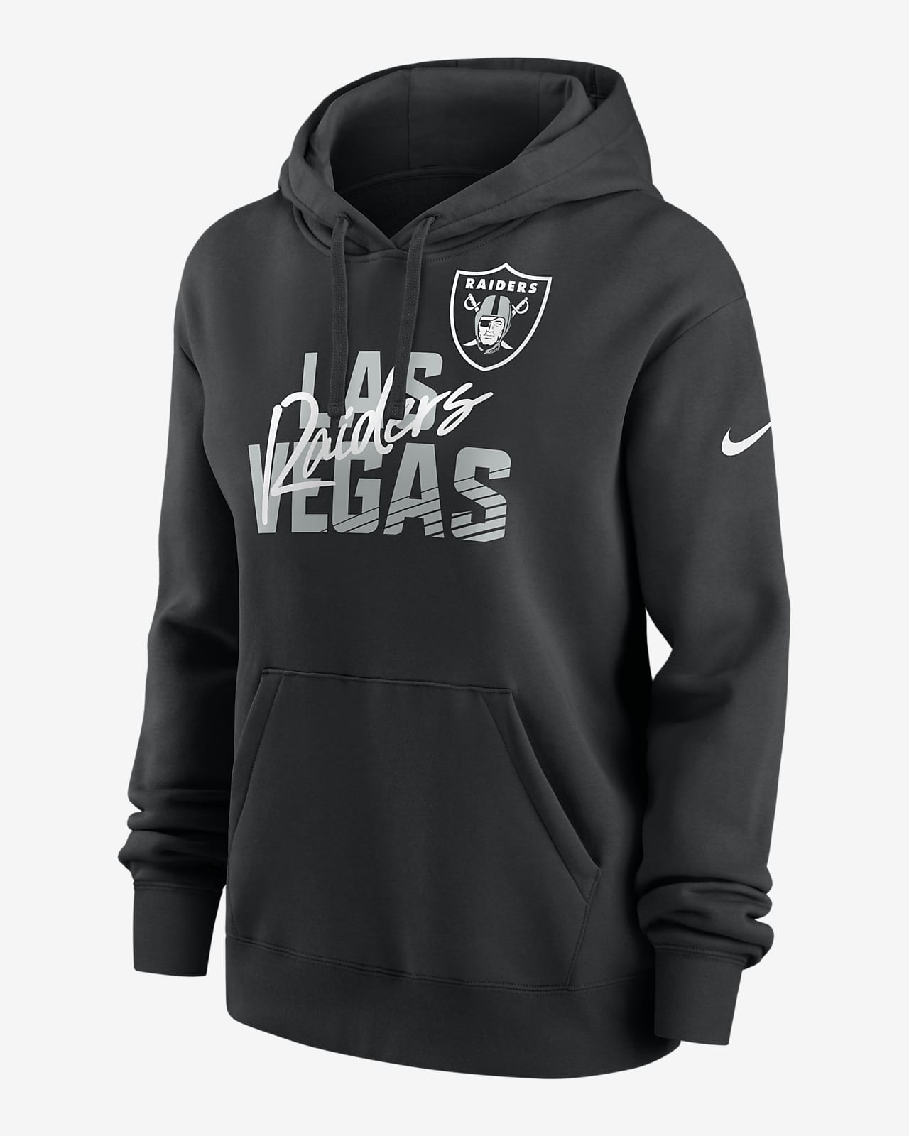 Nike Wordmark Club (NFL Las Vegas Raiders) Women's Pullover Hoodie