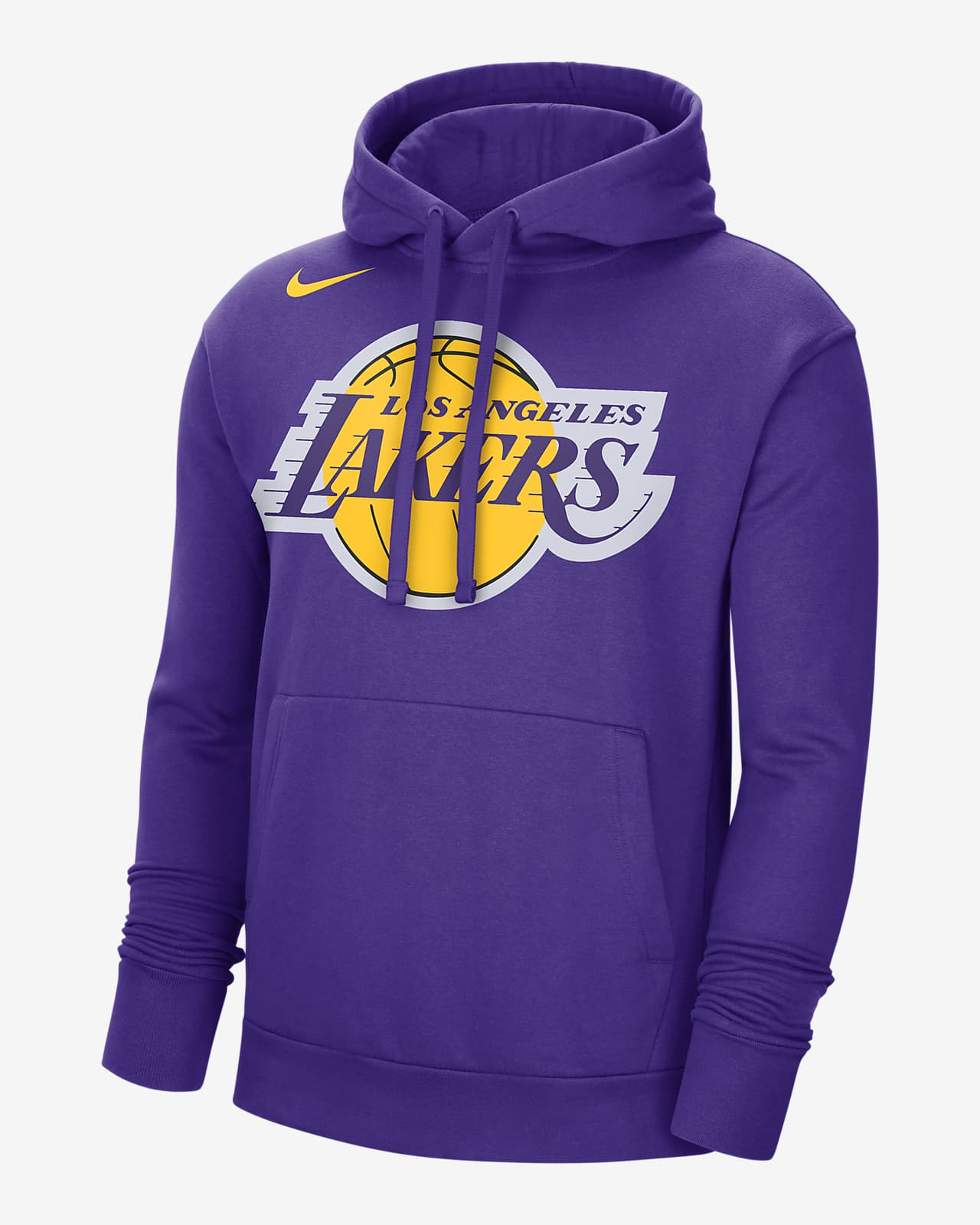 Hoodie pullover de lã cardada NBA Nike Los Angeles Lakers para homem