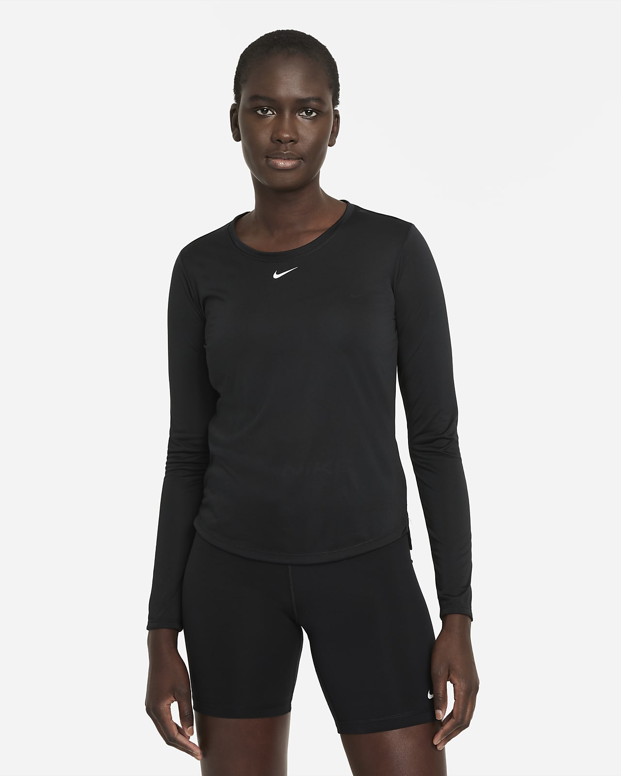 Langærmet Nike Dri-FIT One-top i standardpasform til kvinder