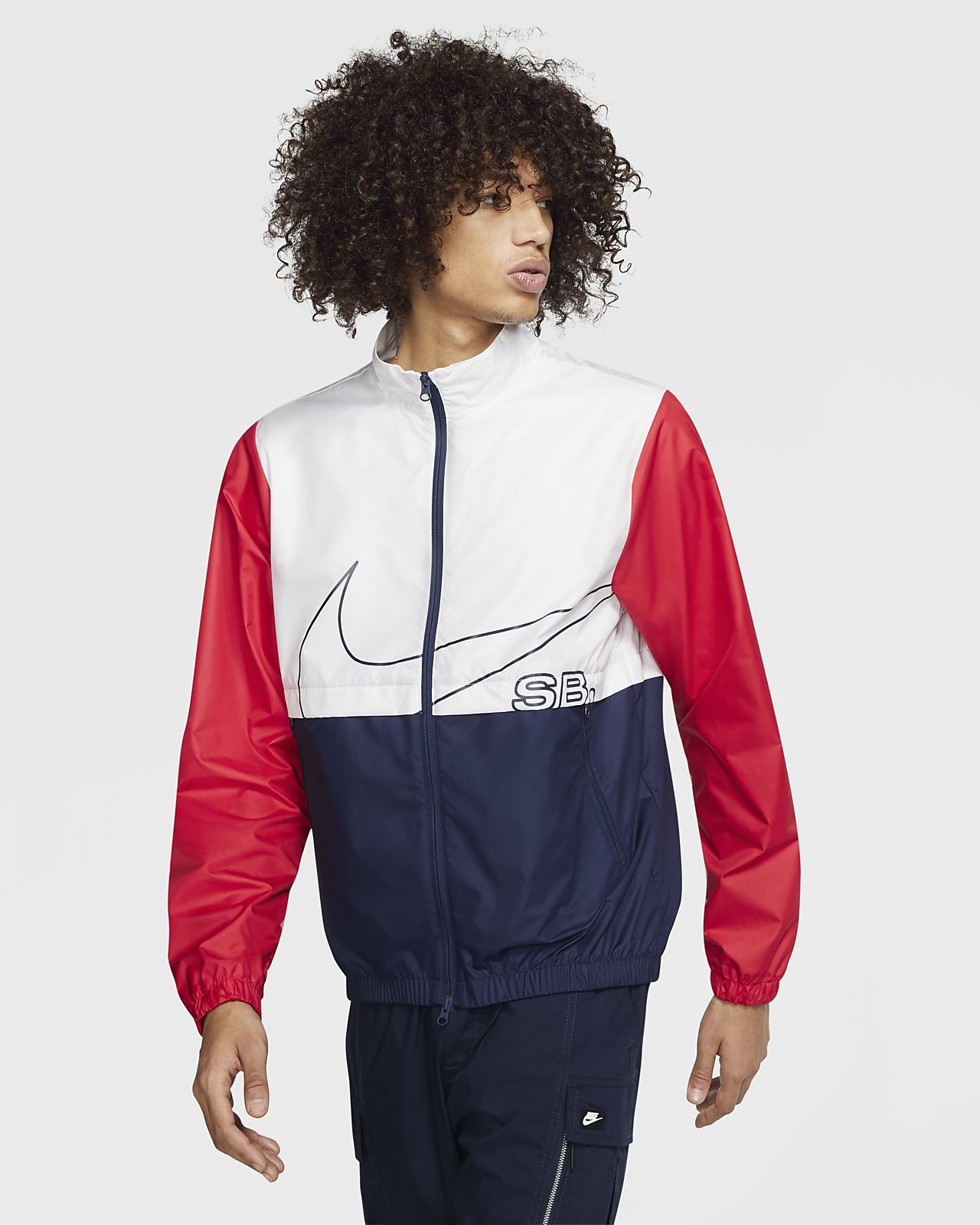 red nike track jacket