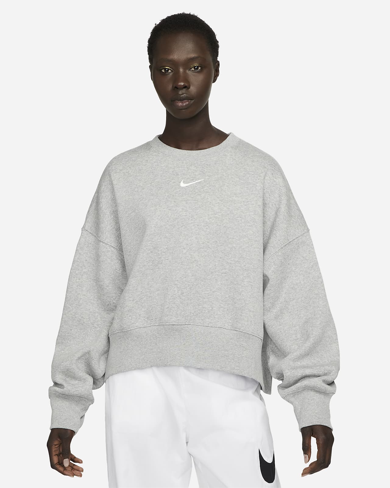 Sweatshirt med rund hals Nike Sportswear Phoenix Fleece i extra oversize-modell för kvinnor