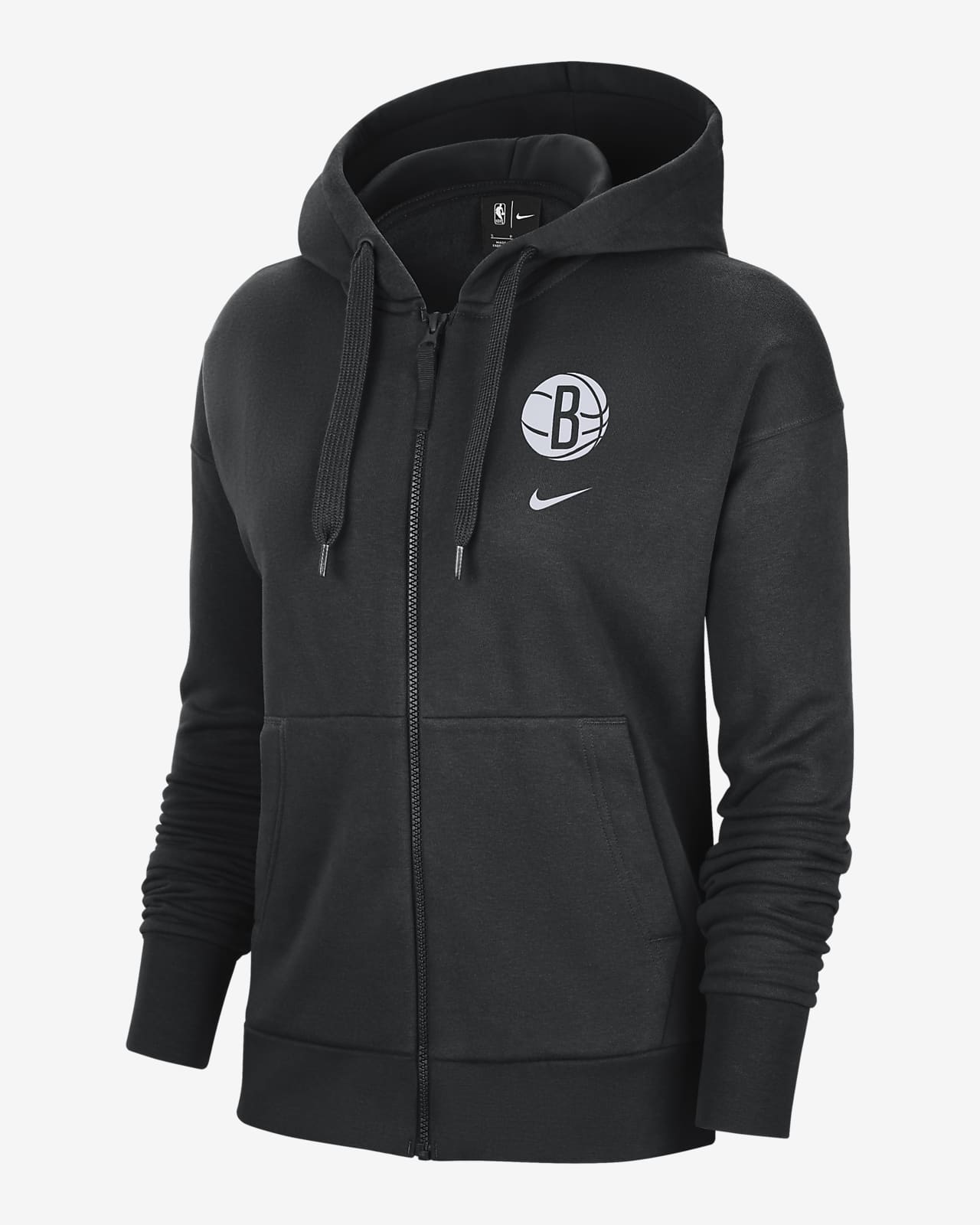 Brooklyn Nets Nike NBAFleeceHoodie mit durchgehendem Reißverschluss für Damen. Nike DE