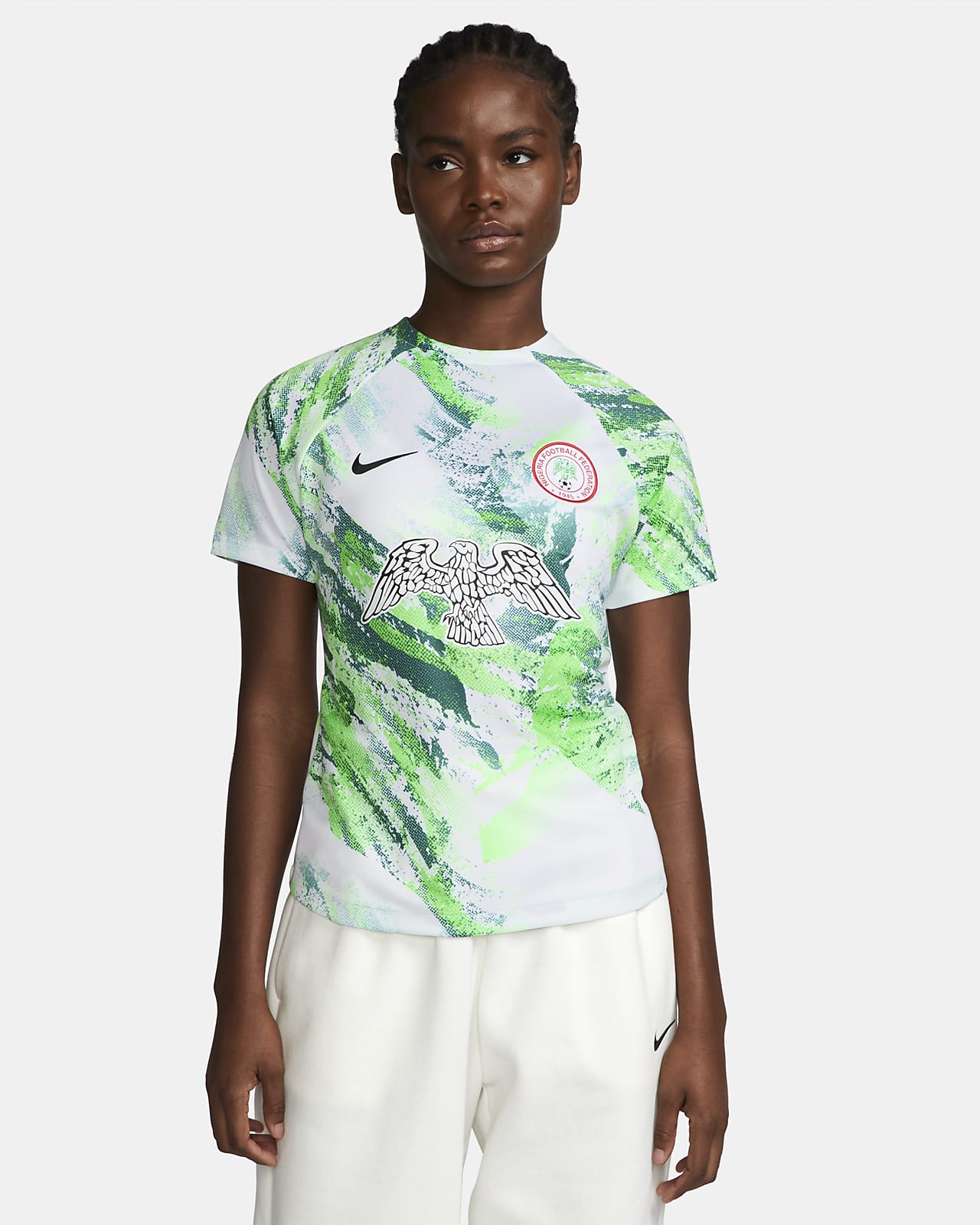 Playera de fútbol Nike Dri-FIT para mujer Nigeria Academy Pro