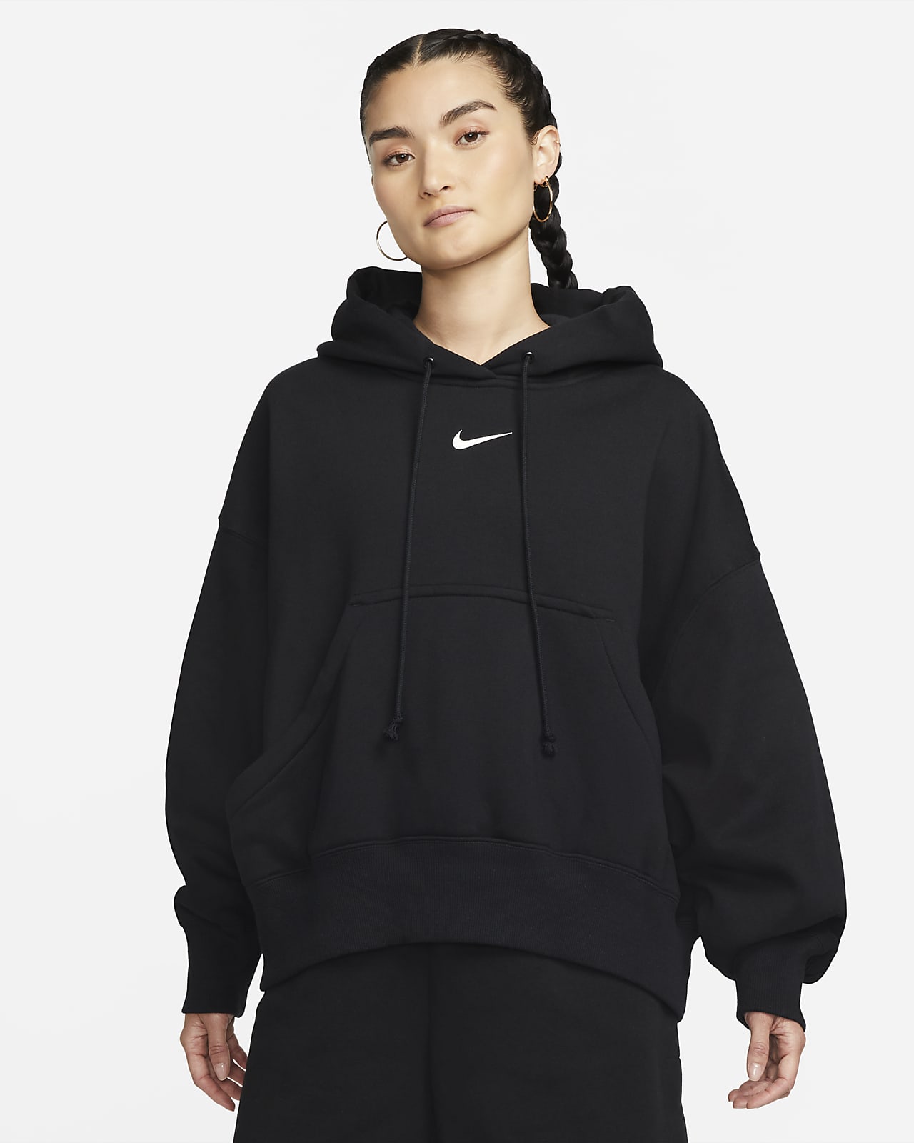 Nike Sportswear Phoenix Fleece ekstra stor hettegenser til dame