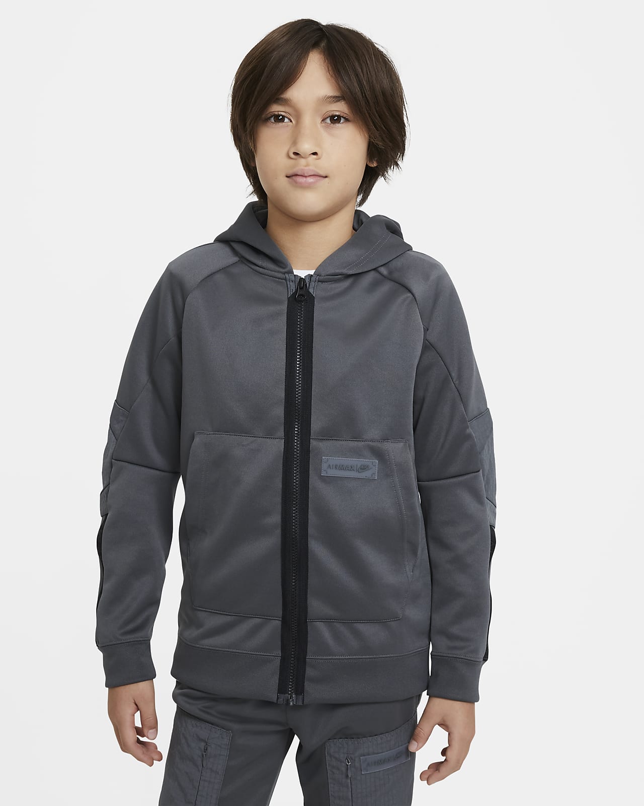 Mikina s kapucí Nike Sportswear Air Max a zipem po celé délce pro větší děti (chlapce)