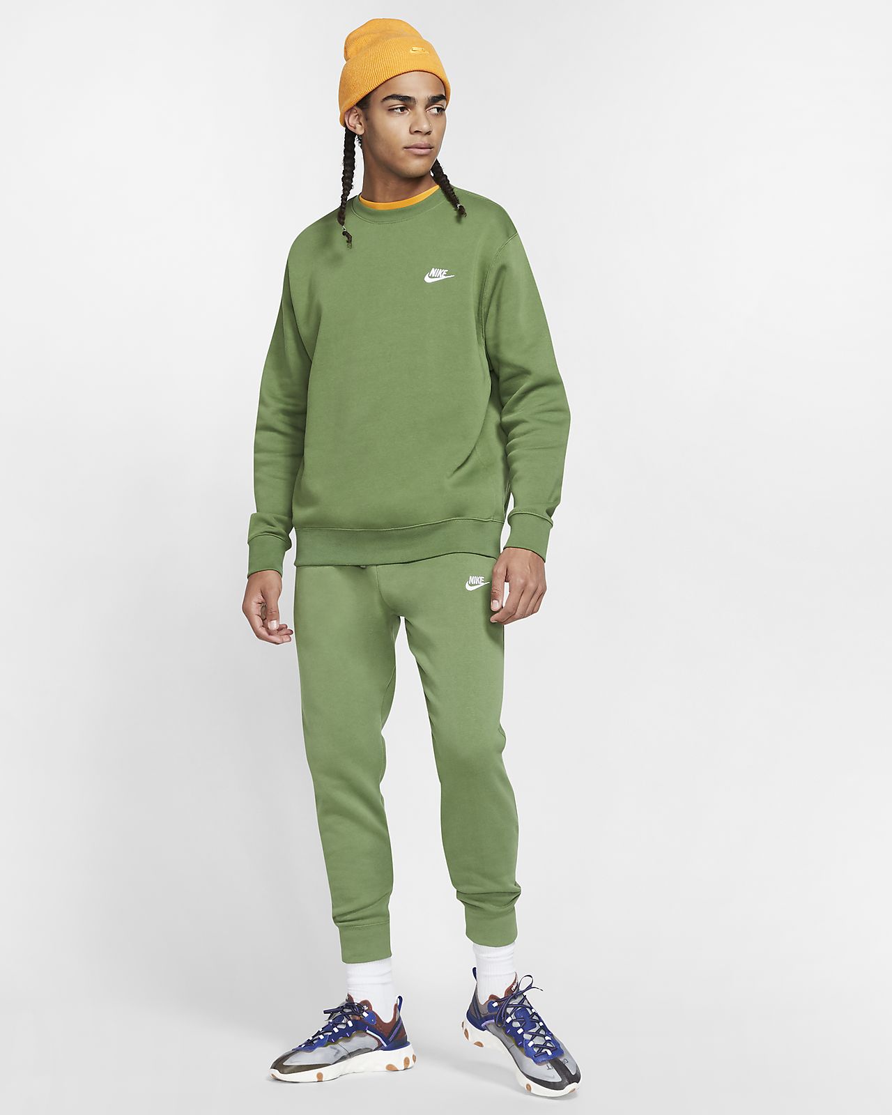 green nike club hoodie