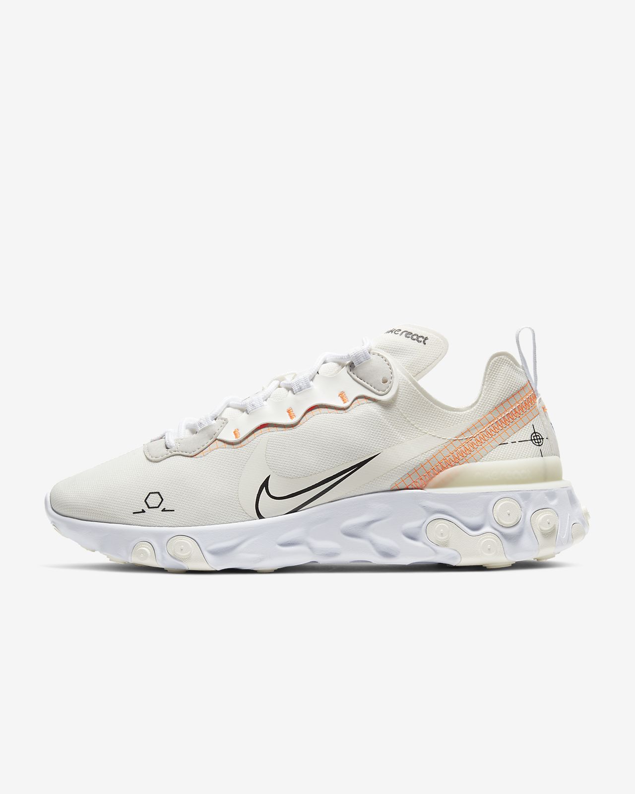 nike react 55 white blue
